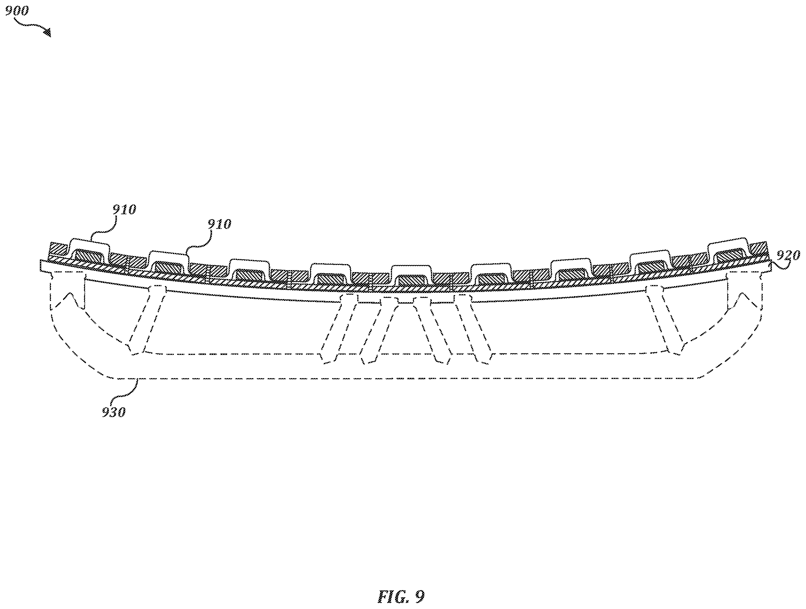 Patent US11793290 Figure 9 – Addressable electroactive polymer arrays for cosmetic design application