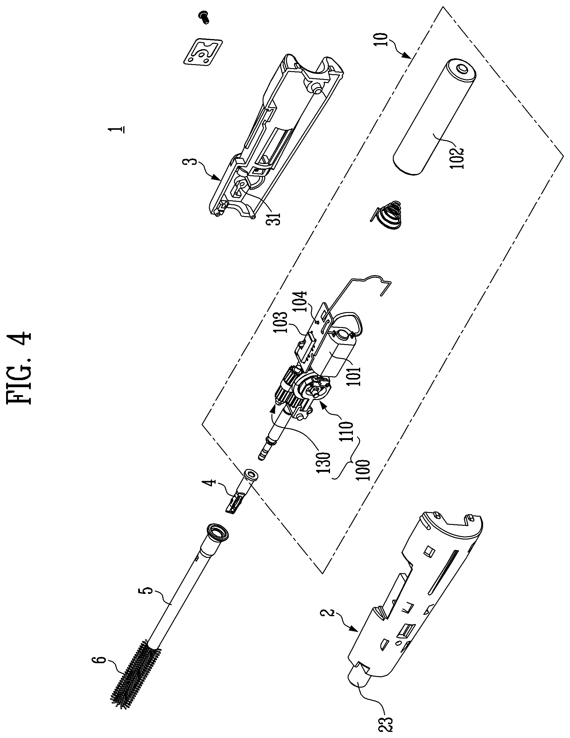 Patent US11793291 Figure 4 – Rotary type linear reciprocating motion device and applicator having the same