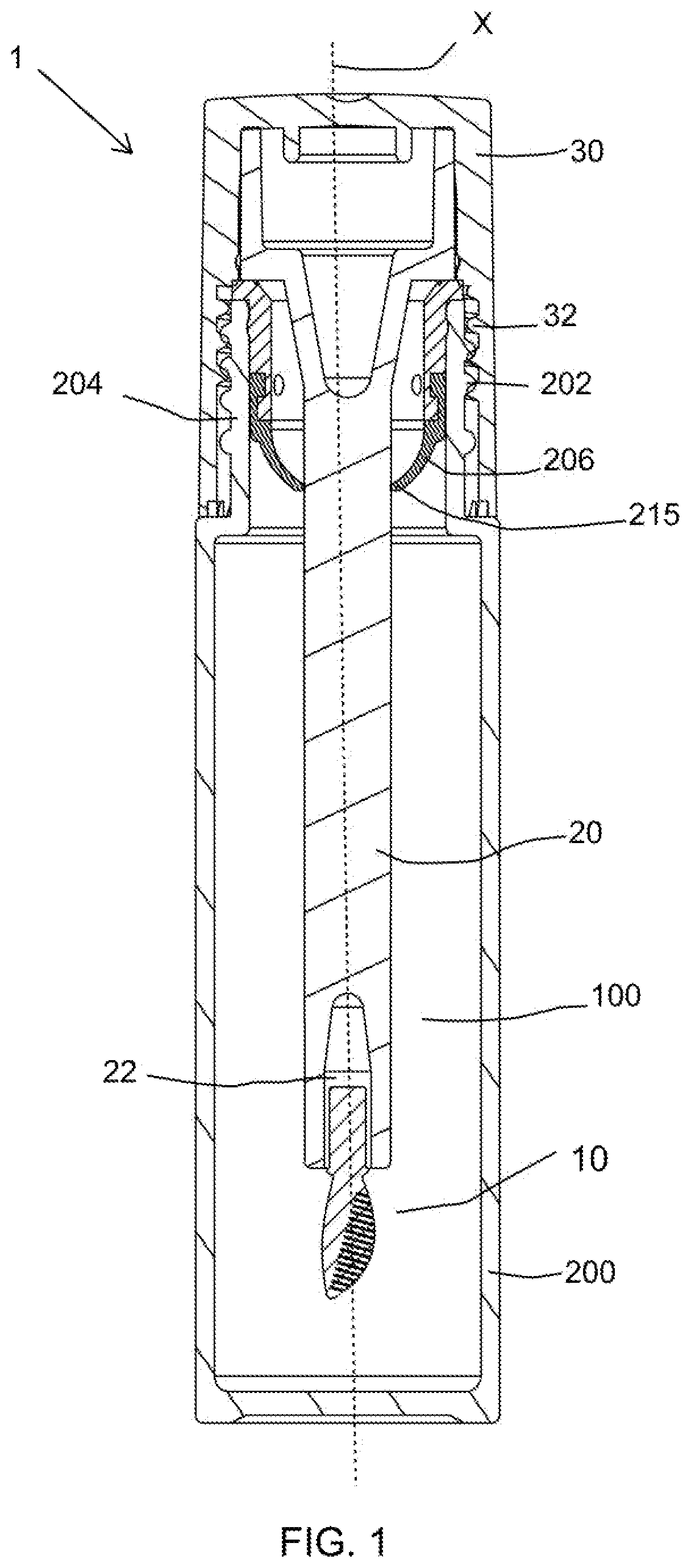 Patent US11793292 — Cosmetic applicator — Figure 1