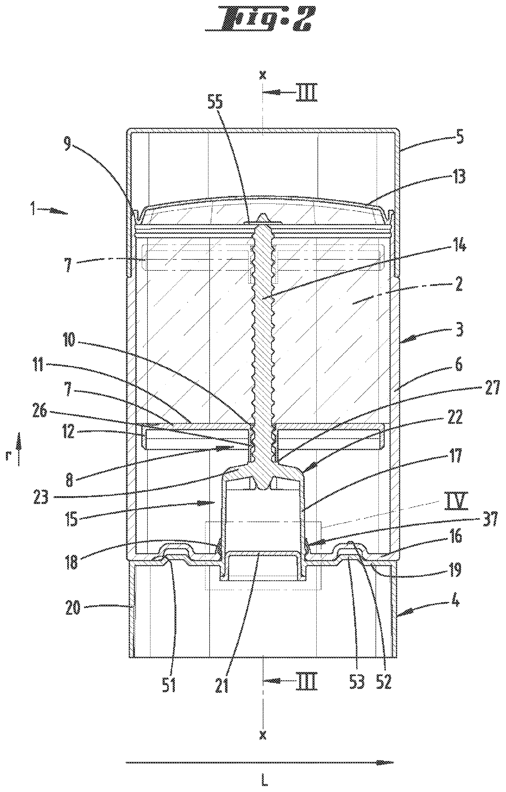 Patent US11793294 Figure 2 – Device for discharging a substance