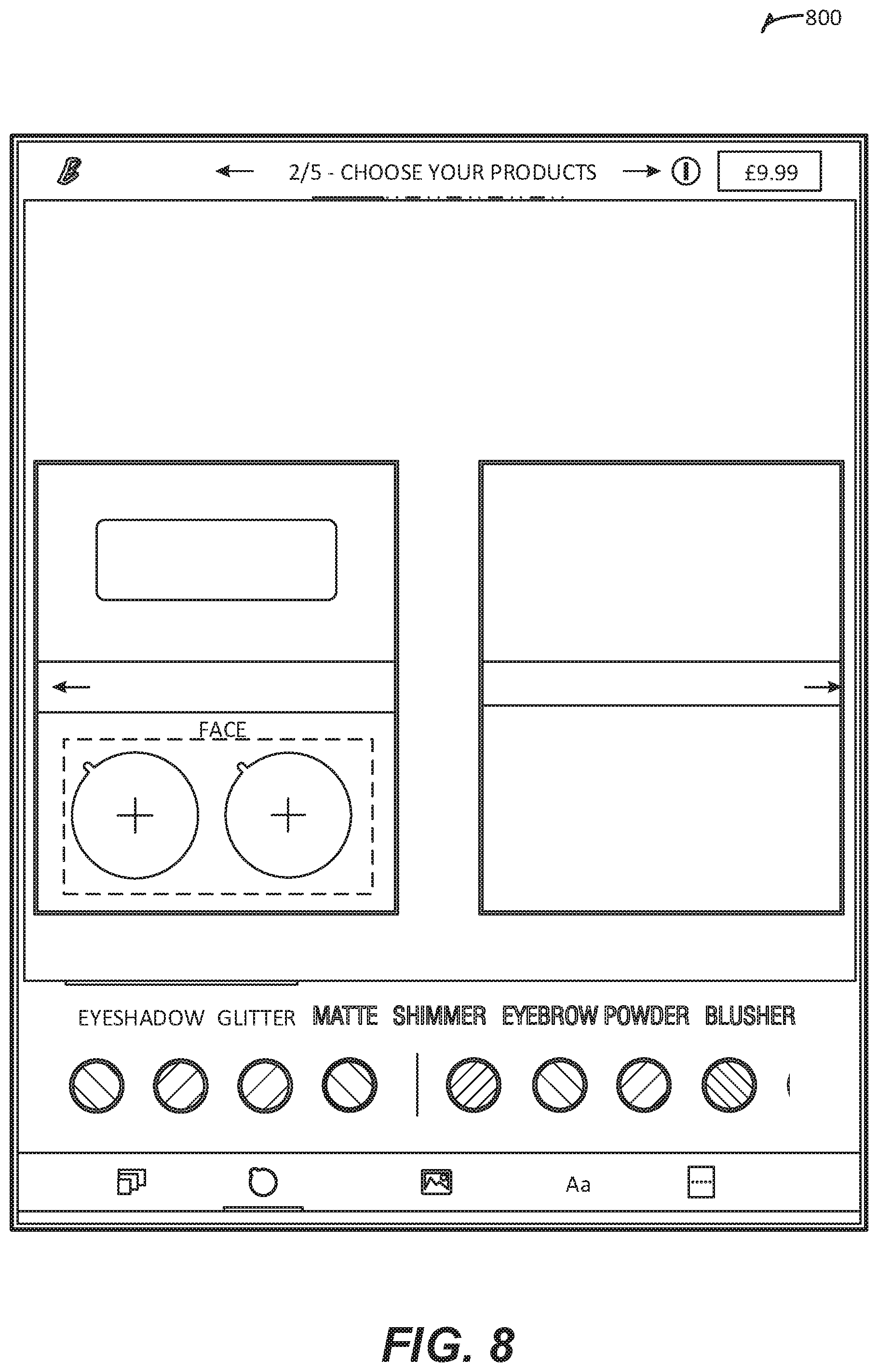 Patent US11793296 Figure 8 – Beauty product creation platform