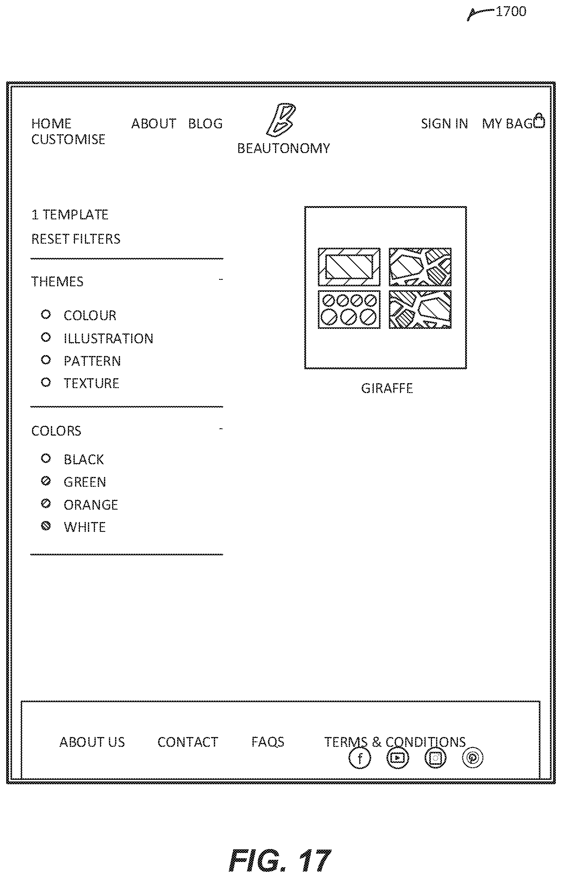 Patent US11793296 Figure 17 – Beauty product creation platform