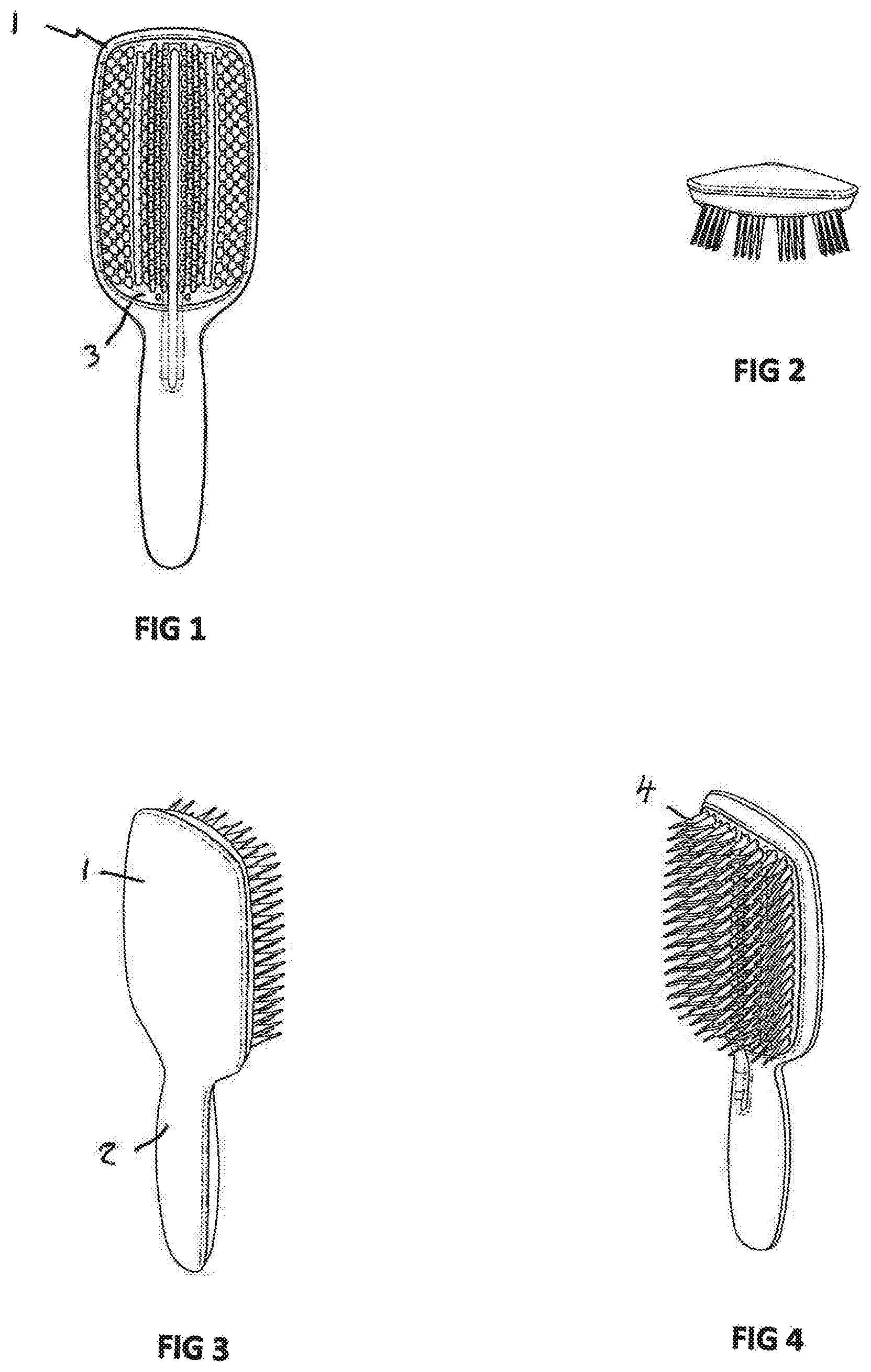Patent US11793298 Figure 1 – Hair brush