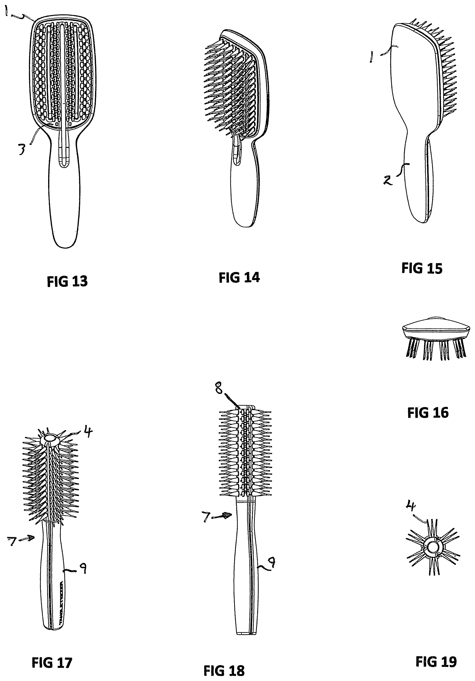 Patent US11793298 Figure 4 – Hair brush