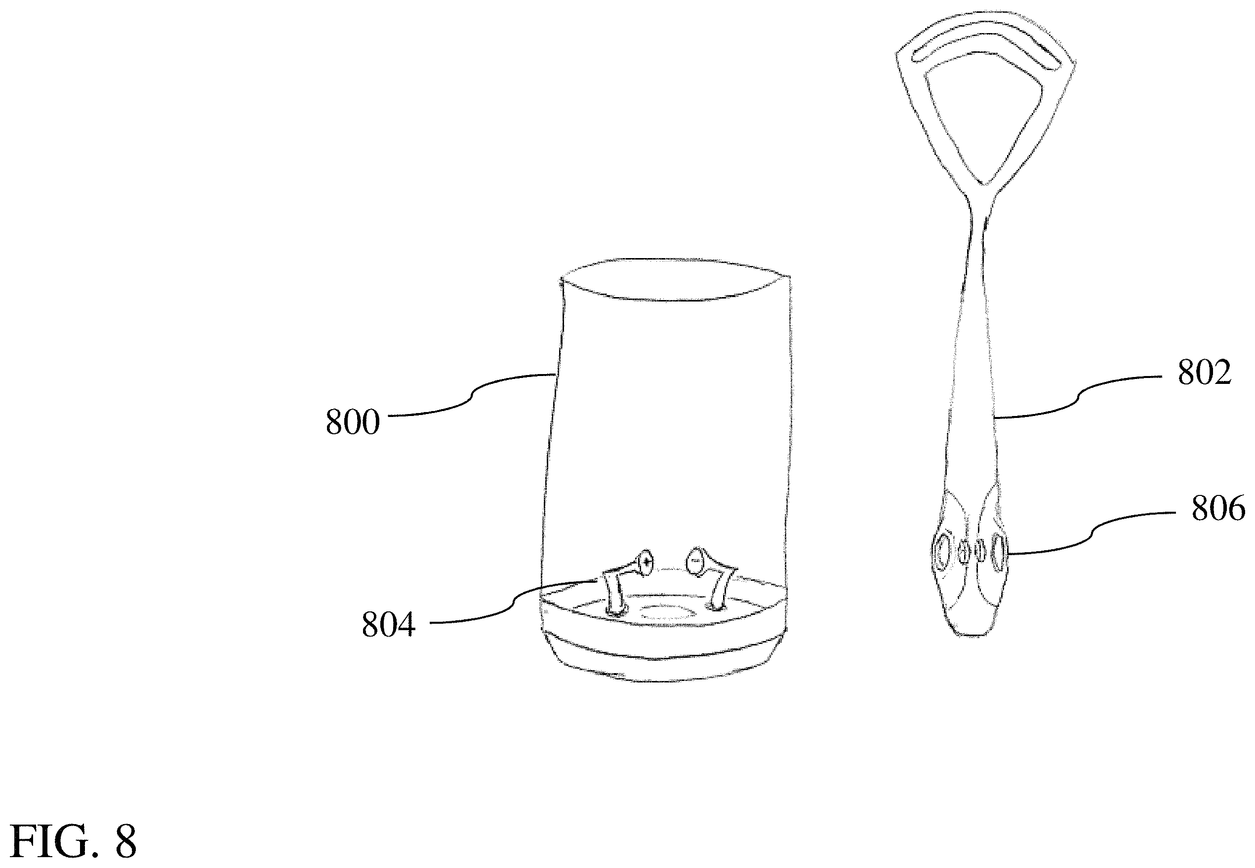 Patent US11793301 Figure 8 – Advanced oral hygiene force regulation and technique improvement apparatus and method