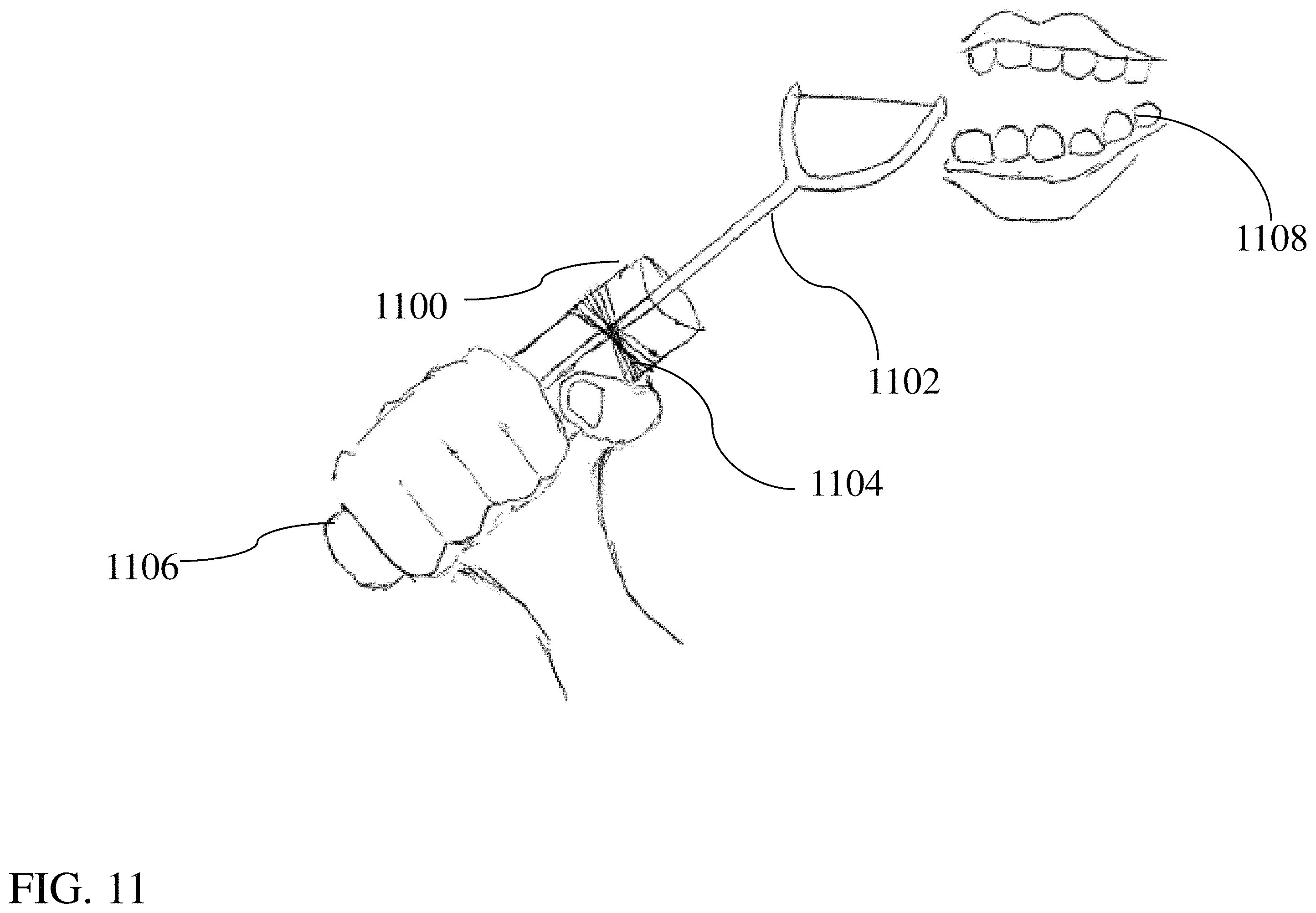Patent US11793301 Figure 11 – Advanced oral hygiene force regulation and technique improvement apparatus and method
