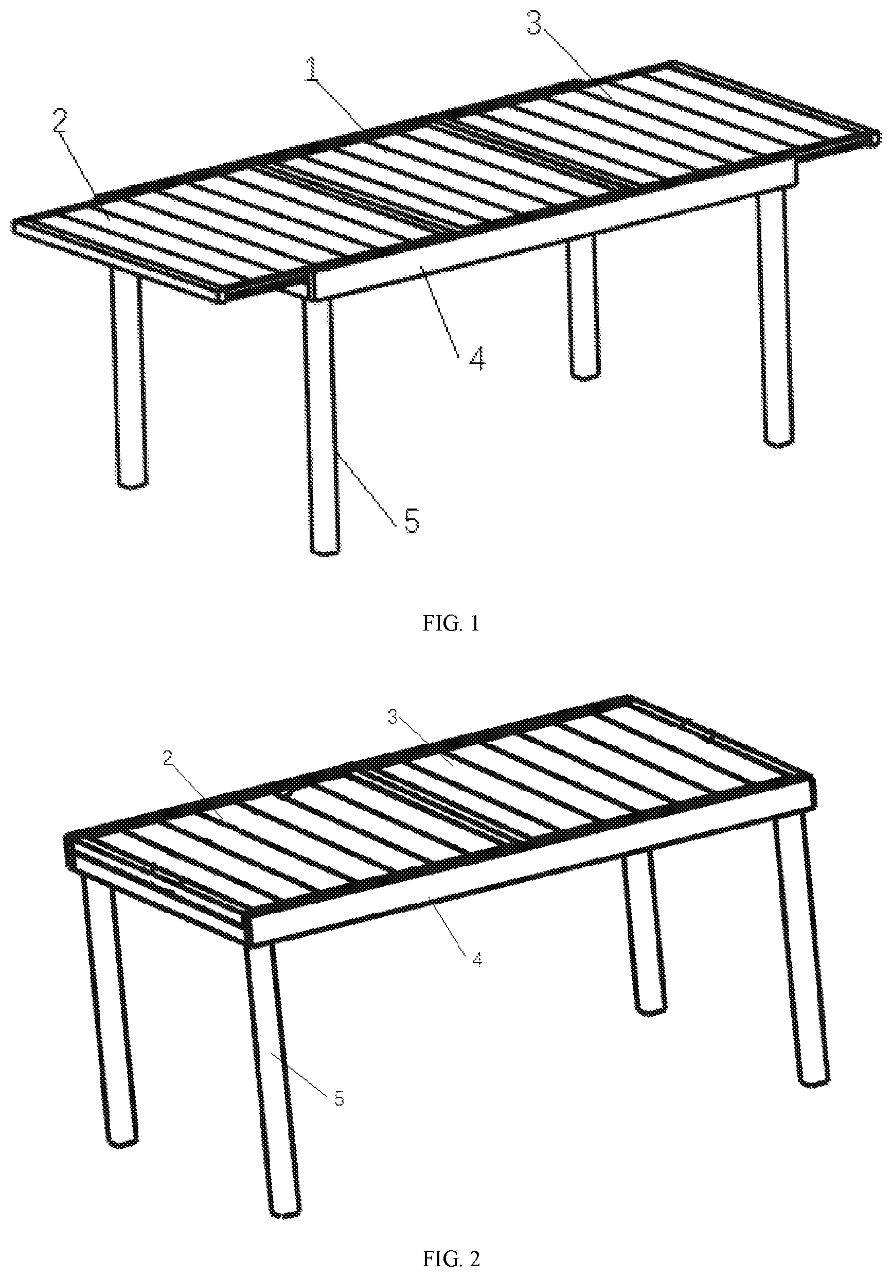 Patent US11793303 — Telescopic panel component and table — Figure 1