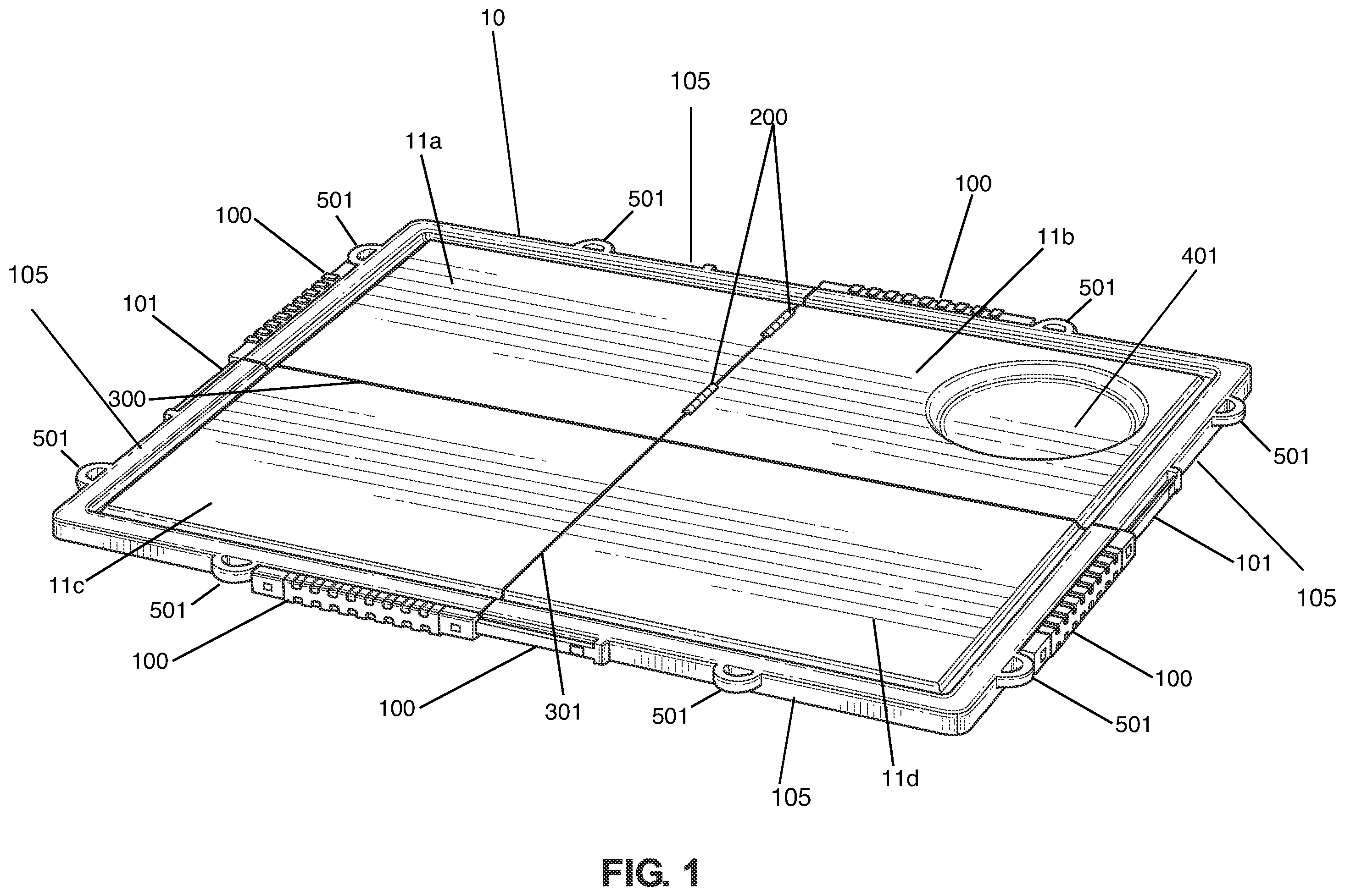 Patent US11793305 Figure 1 – Portable folding table