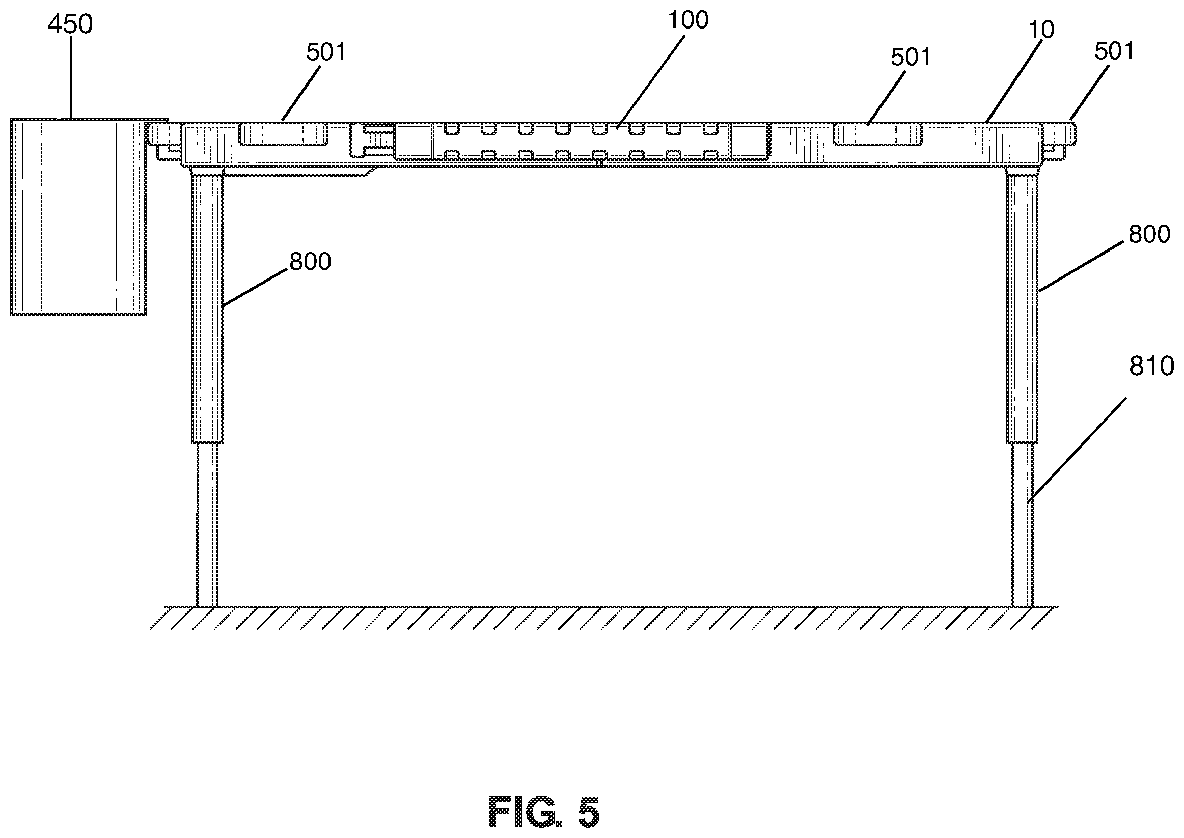 Patent US11793305 Figure 5 – Portable folding table
