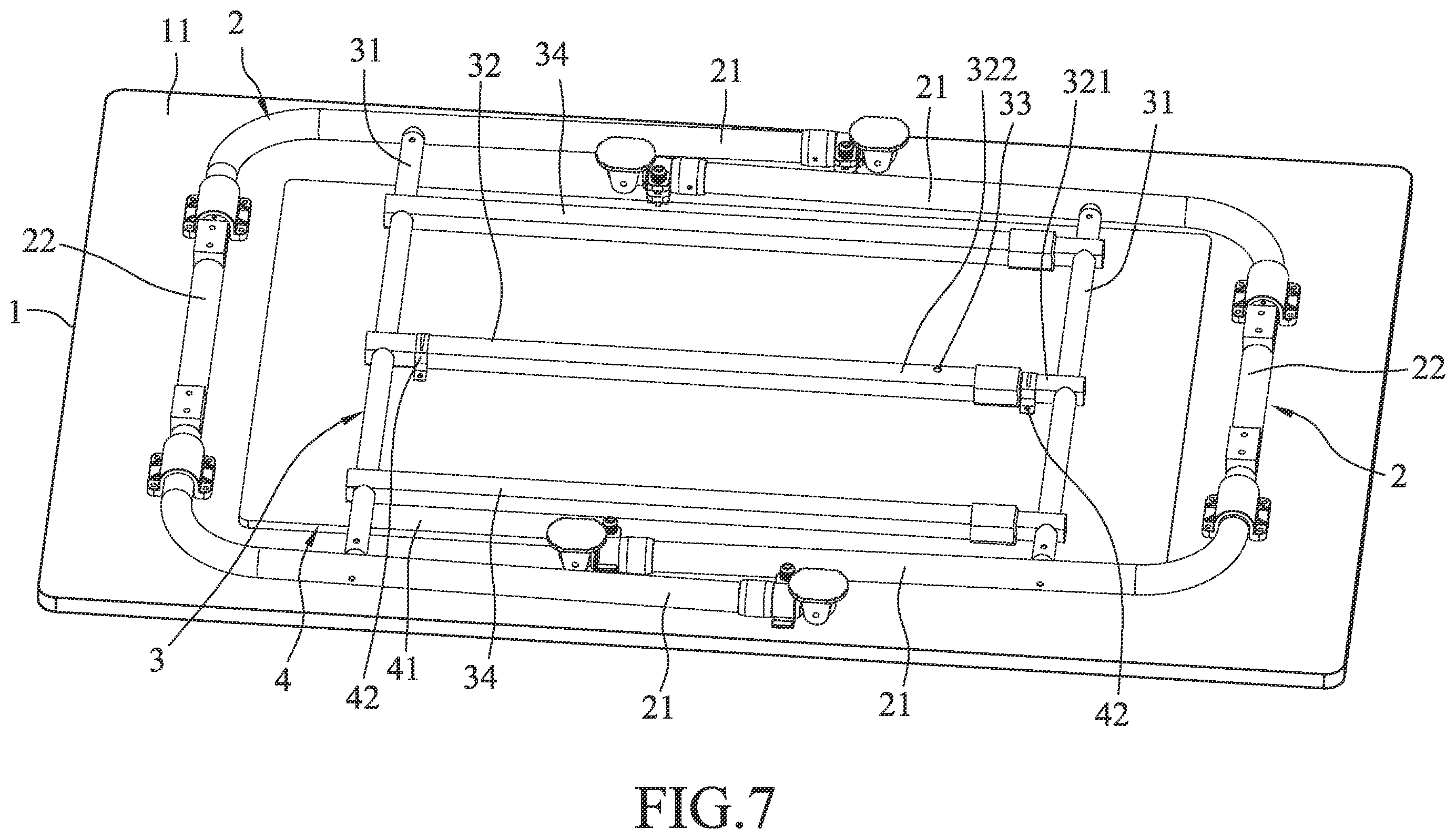 Patent US11793306 Figure 6 – Foldable table