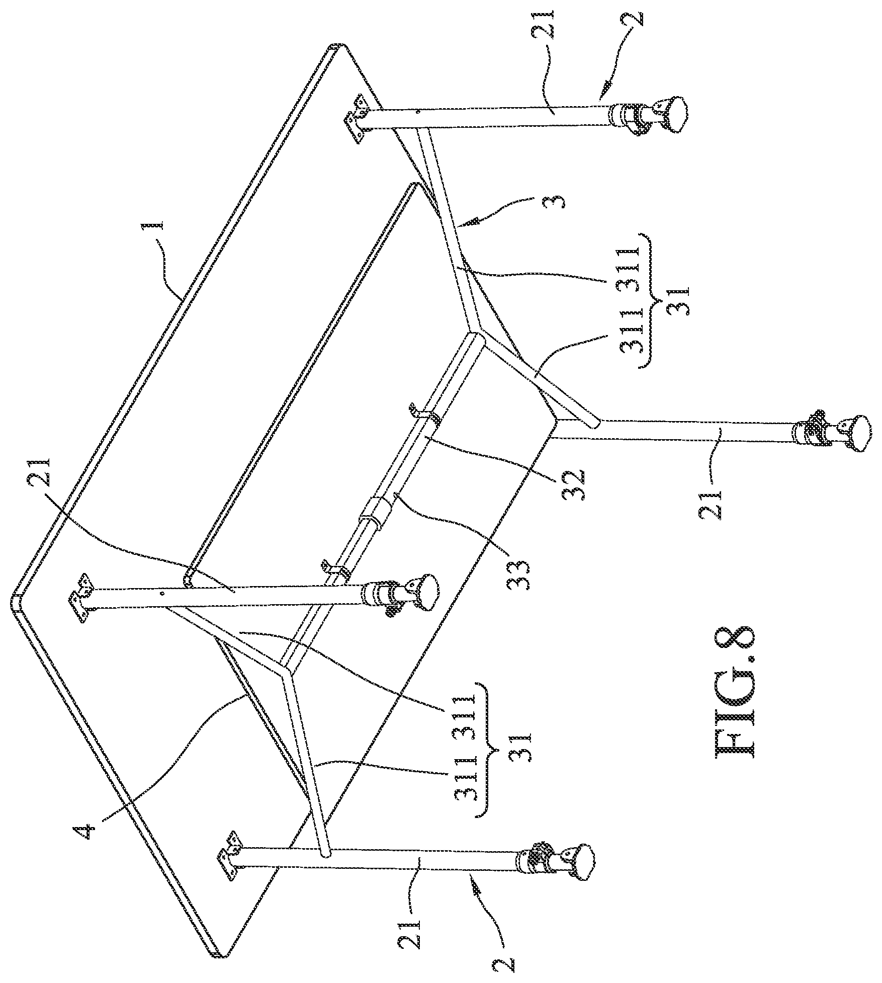 Patent US11793306 Figure 7 – Foldable table