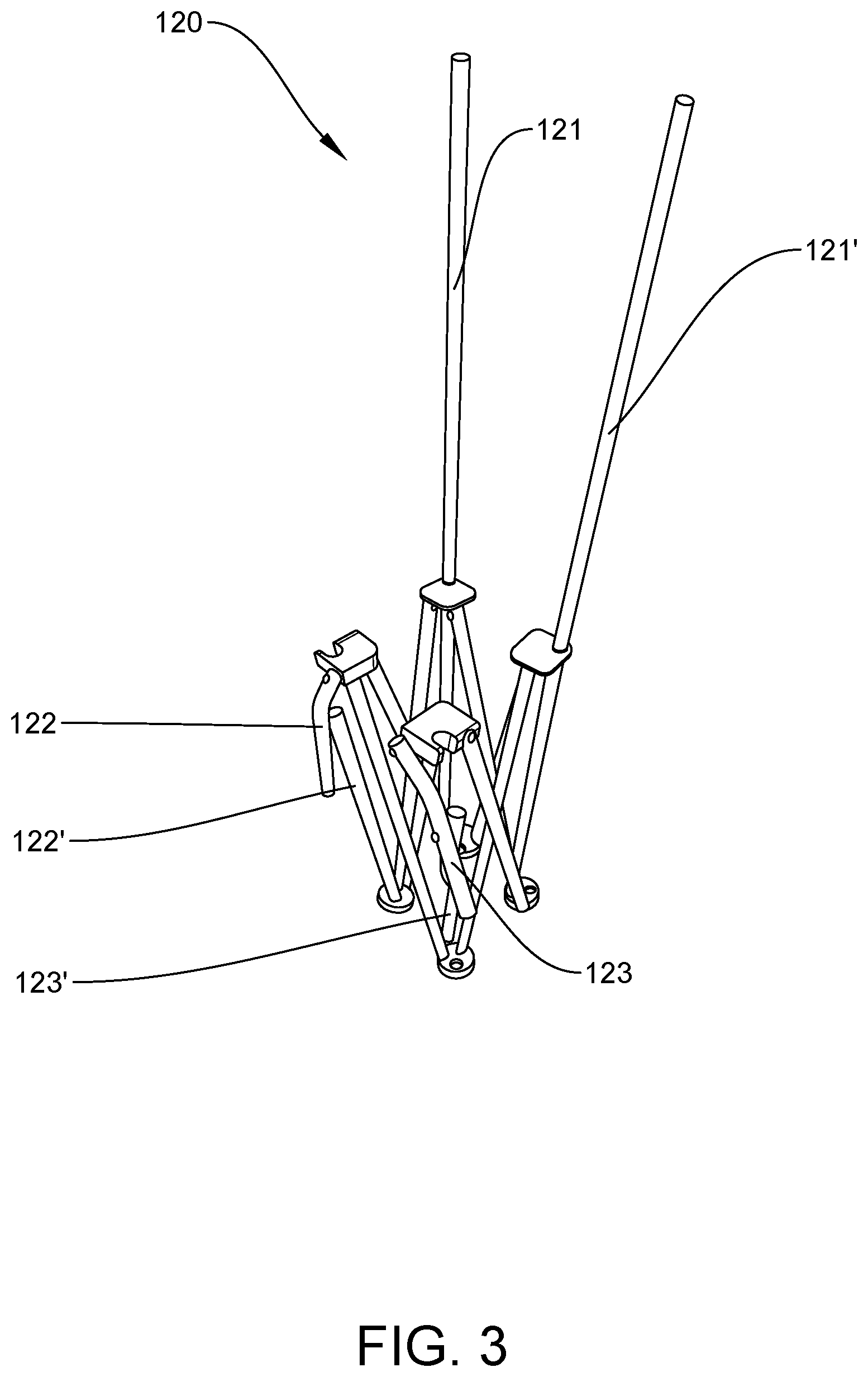 Patent US11793309 Figure 3 – Collapsible support base for furniture with a flexible user support platform