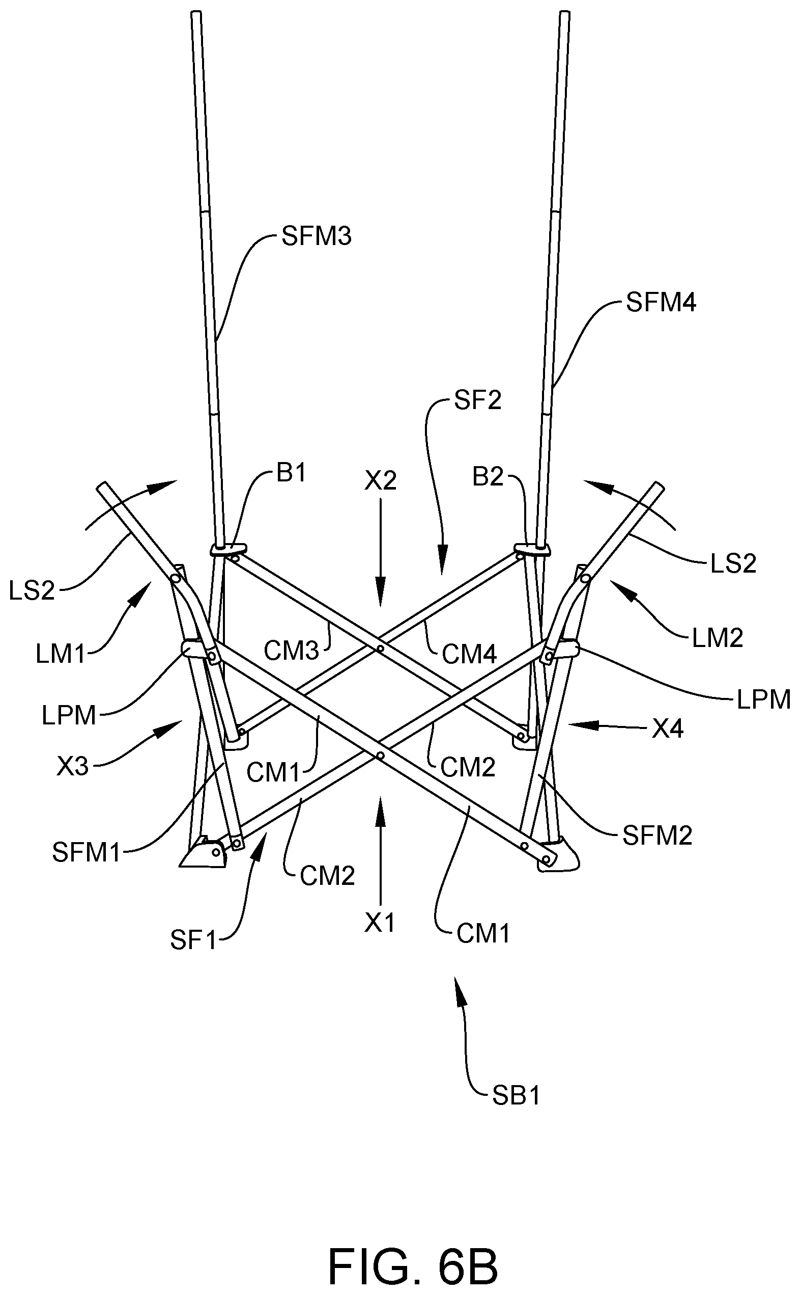 Patent US11793309 Figure 7 – Collapsible support base for furniture with a flexible user support platform