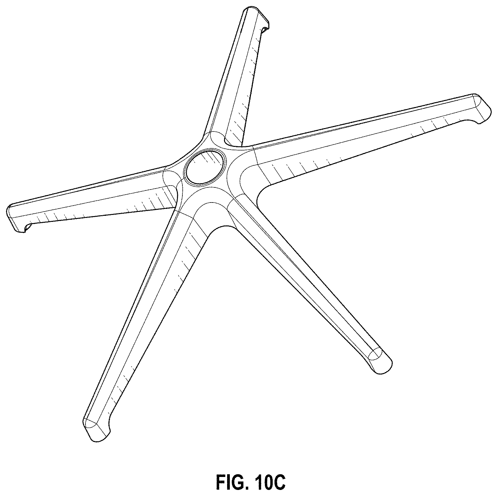 Patent US11793310 Figure 11 – Apparatus and methods for the understructure of a chair base