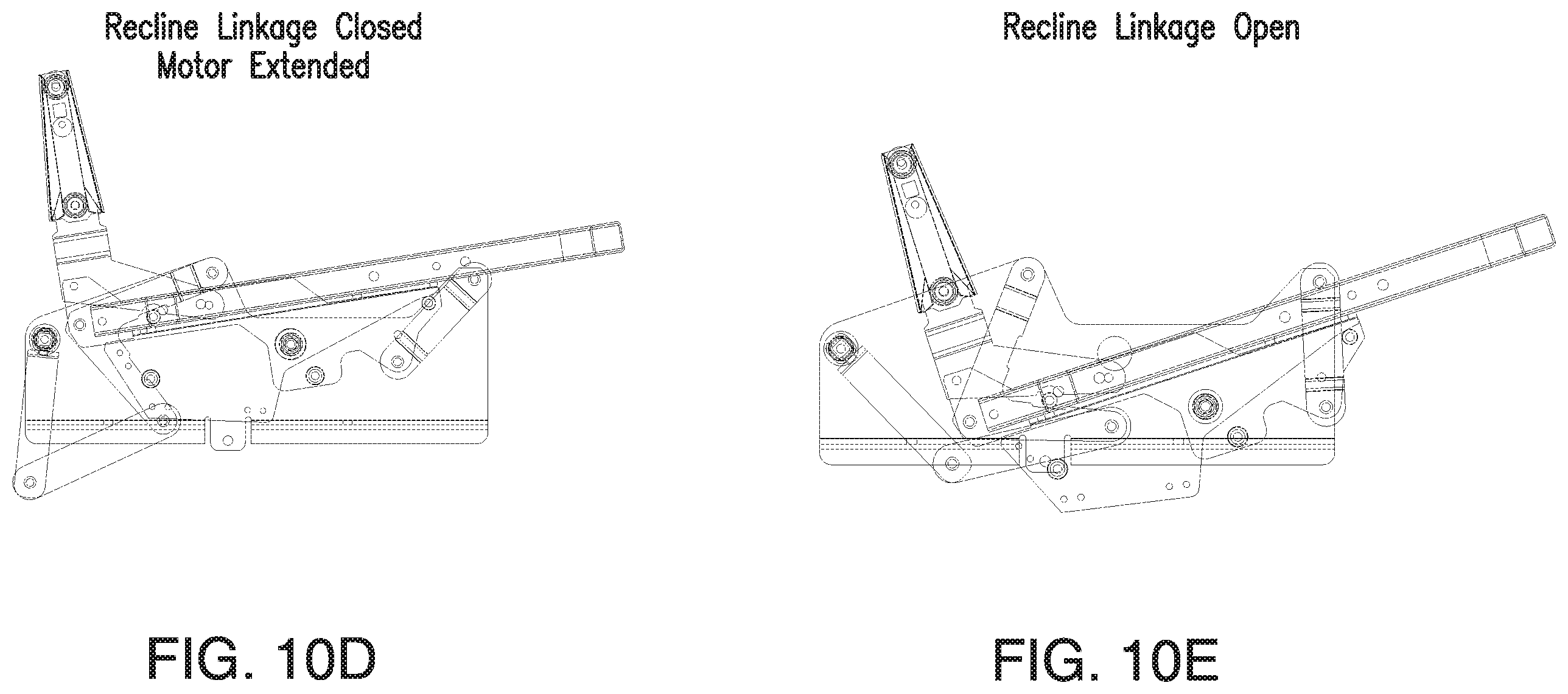 Patent US11793311 Figure 14 – Dual motion sloped floor recline mechanism for a theater seat