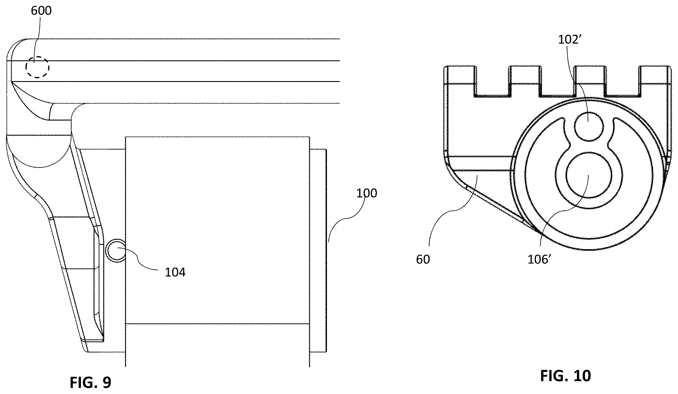Patent US11793315 Figure 4 – Tablet arm with extruded hinge