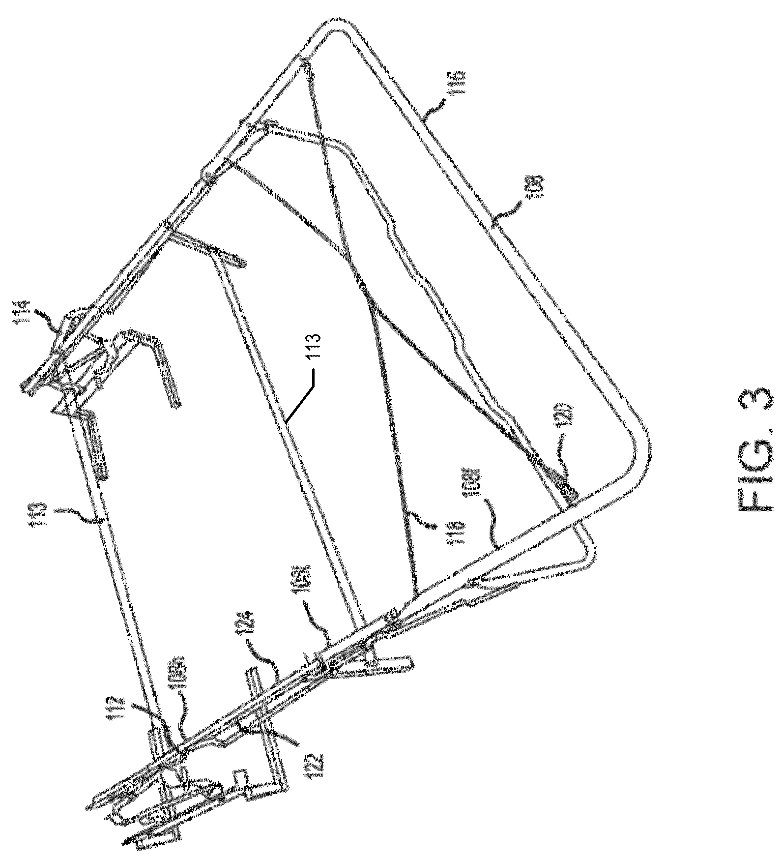 Patent US11793316 Figure 3 – Sleeper sofa with a solid support deck