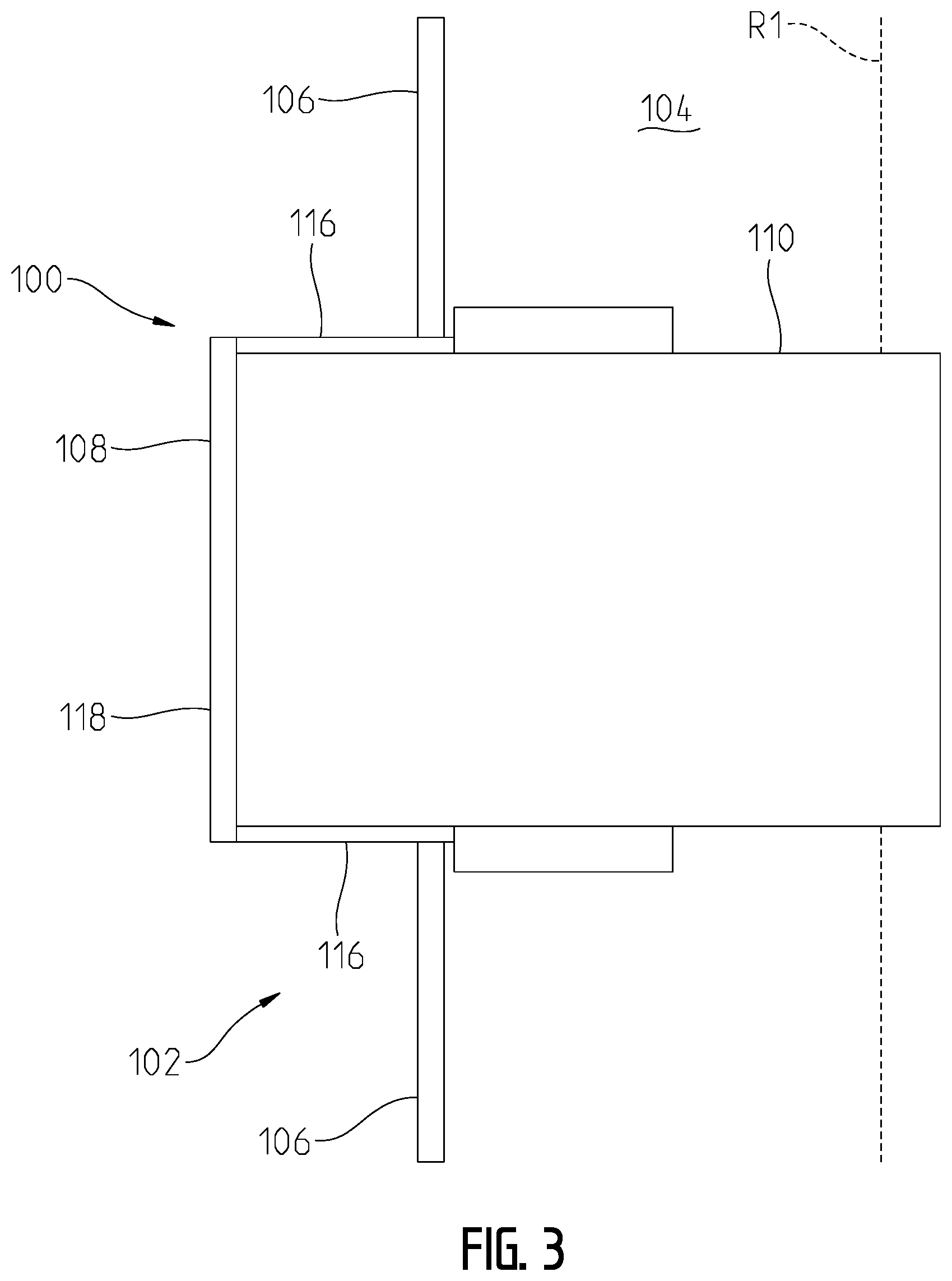 Patent US11793317 Figure 3 – Convertible furniture arrangement for a recreational vehicle
