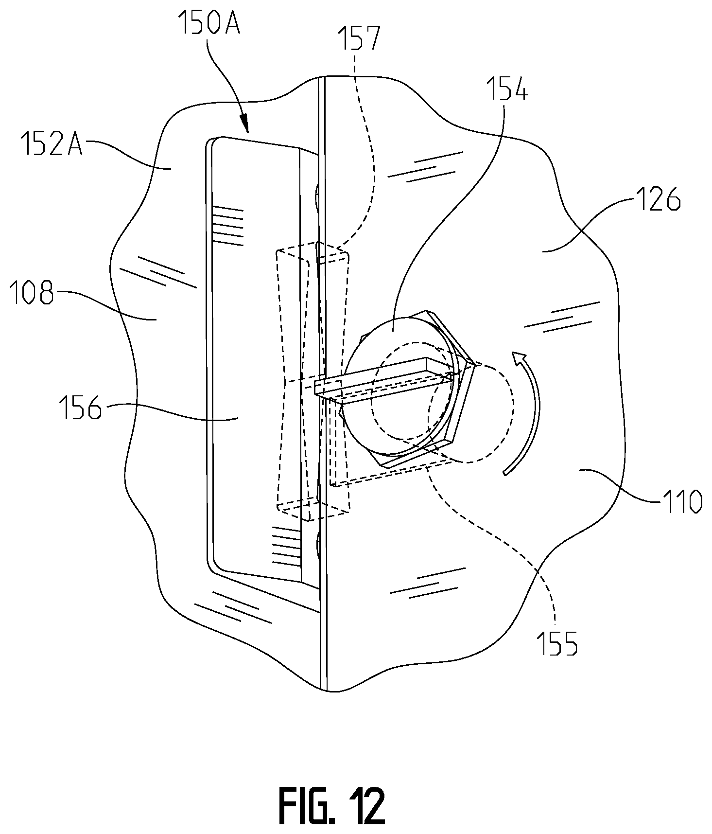Patent US11793317 Figure 12 – Convertible furniture arrangement for a recreational vehicle