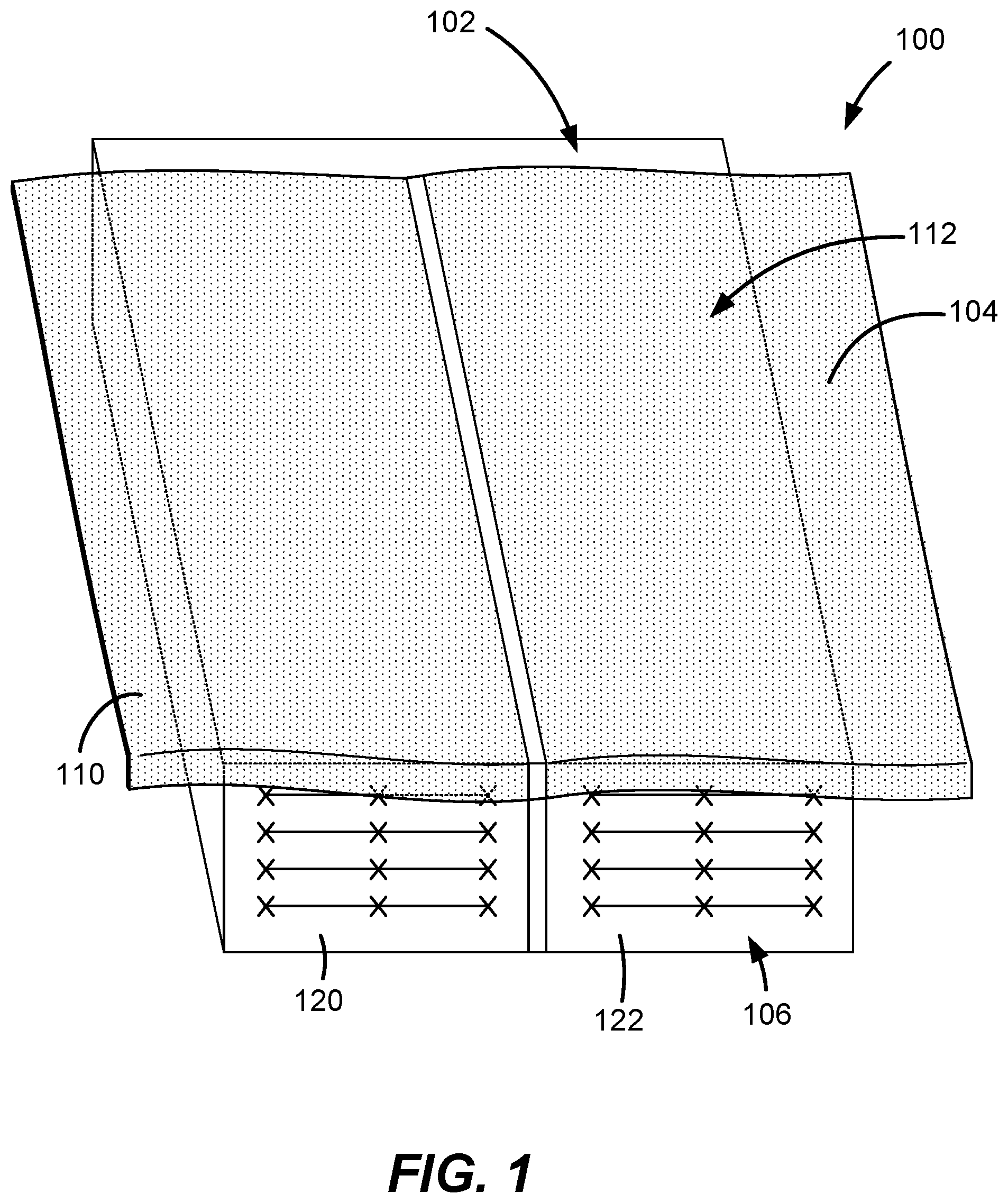 Patent US11793318 — Individualized bedsheet system — Figure 1