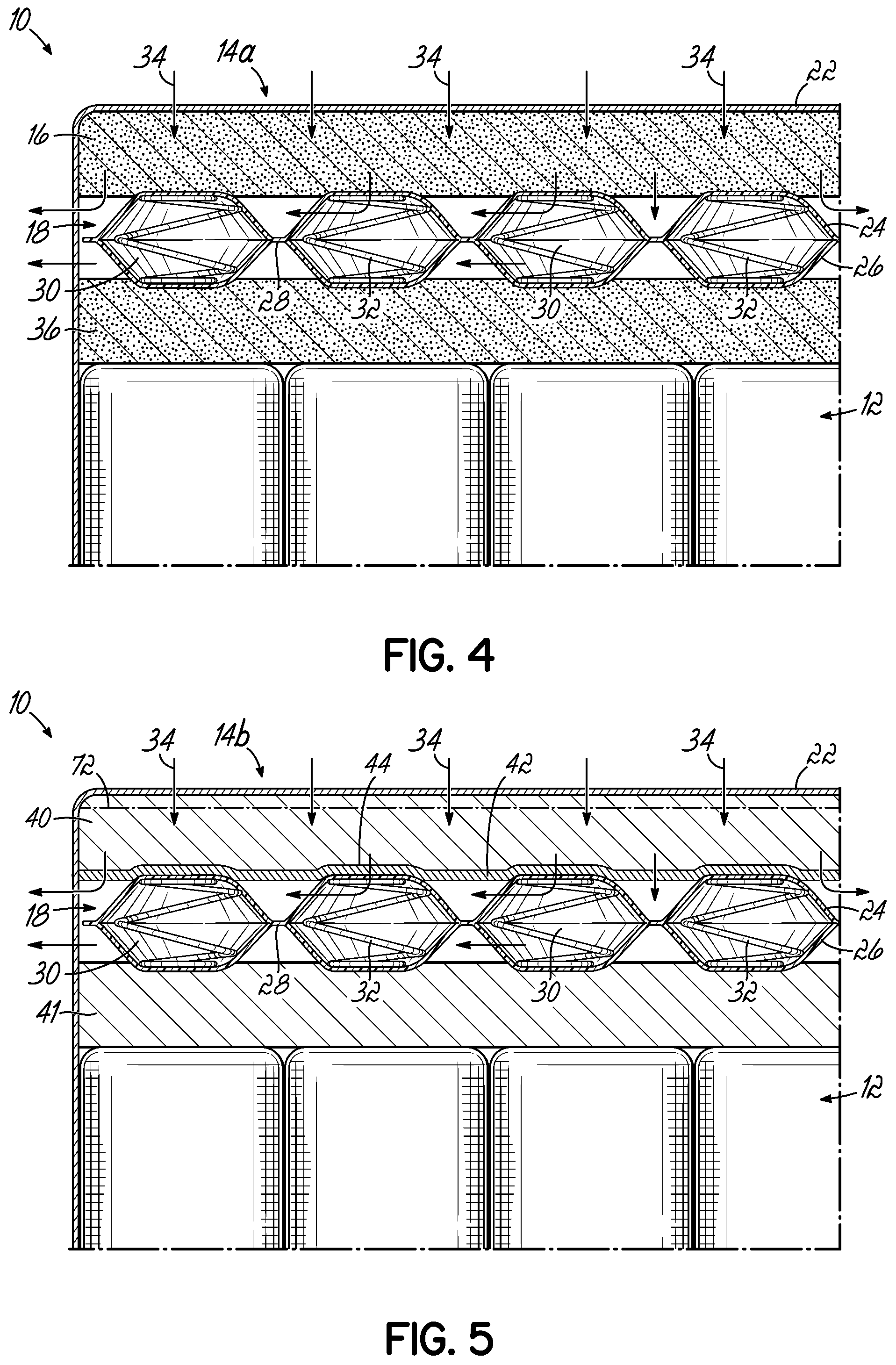 Patent US11793319 Figure 5 – Bedding or seating product having topper with at least one thermally enhanced foam component