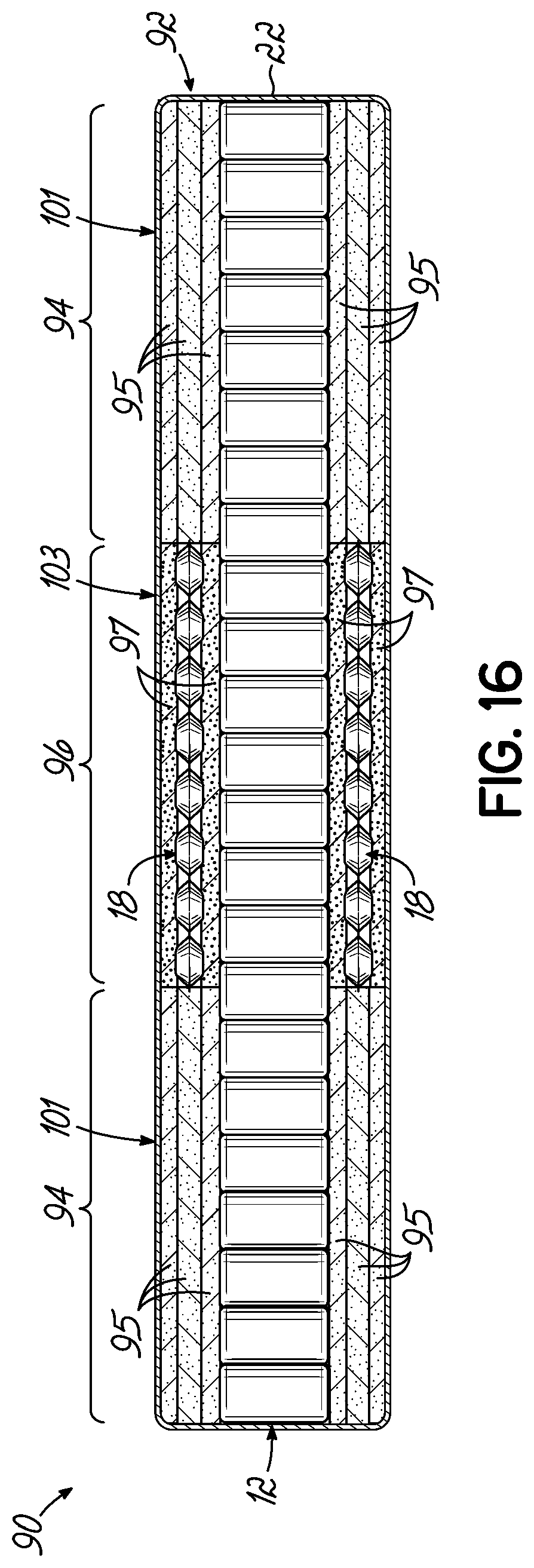 Patent US11793319 Figure 11 – Bedding or seating product having topper with at least one thermally enhanced foam component