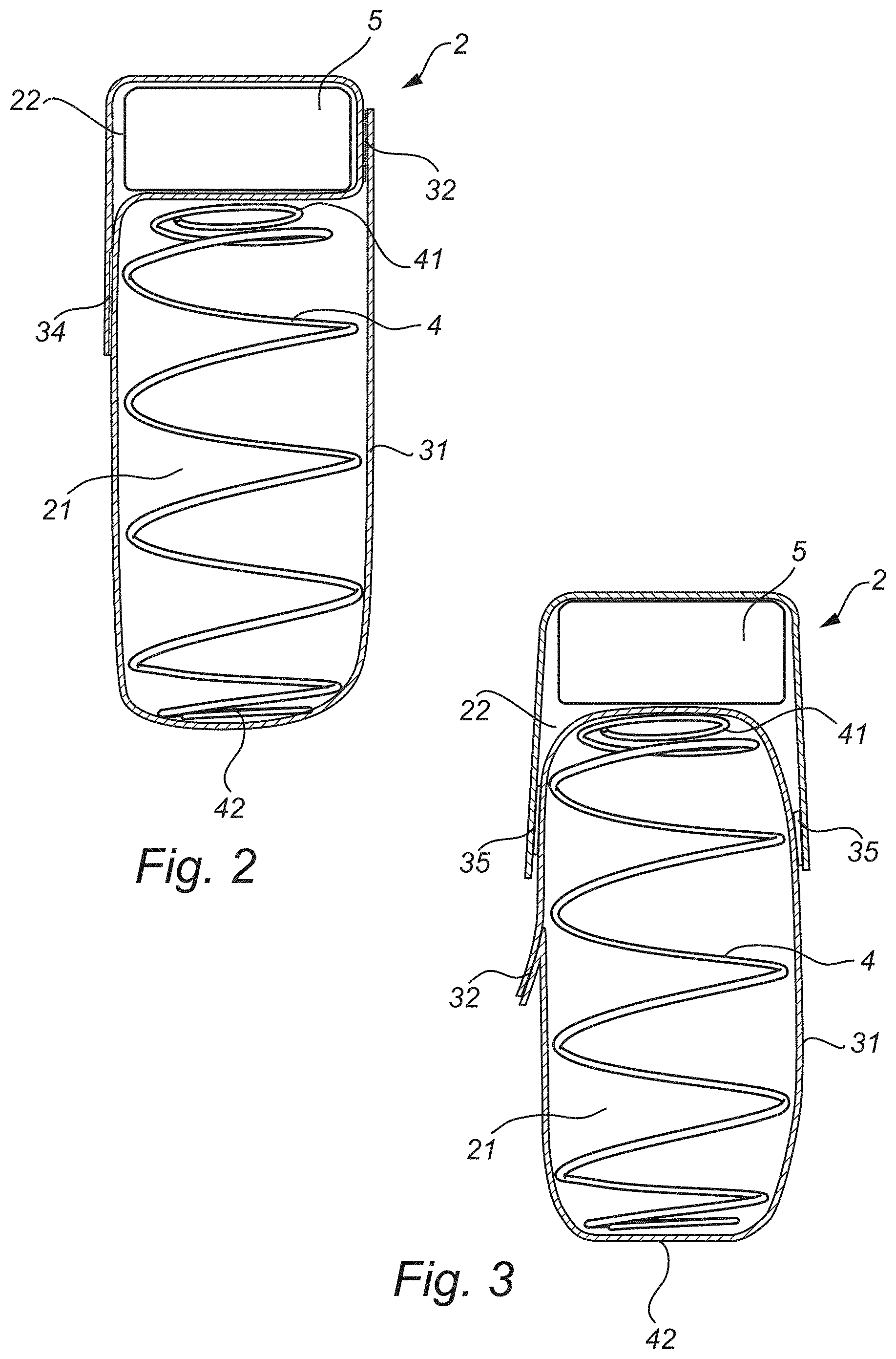 Patent US11793320 Figure 2 – Low density pocket spring mattress with integrated cushioning pads