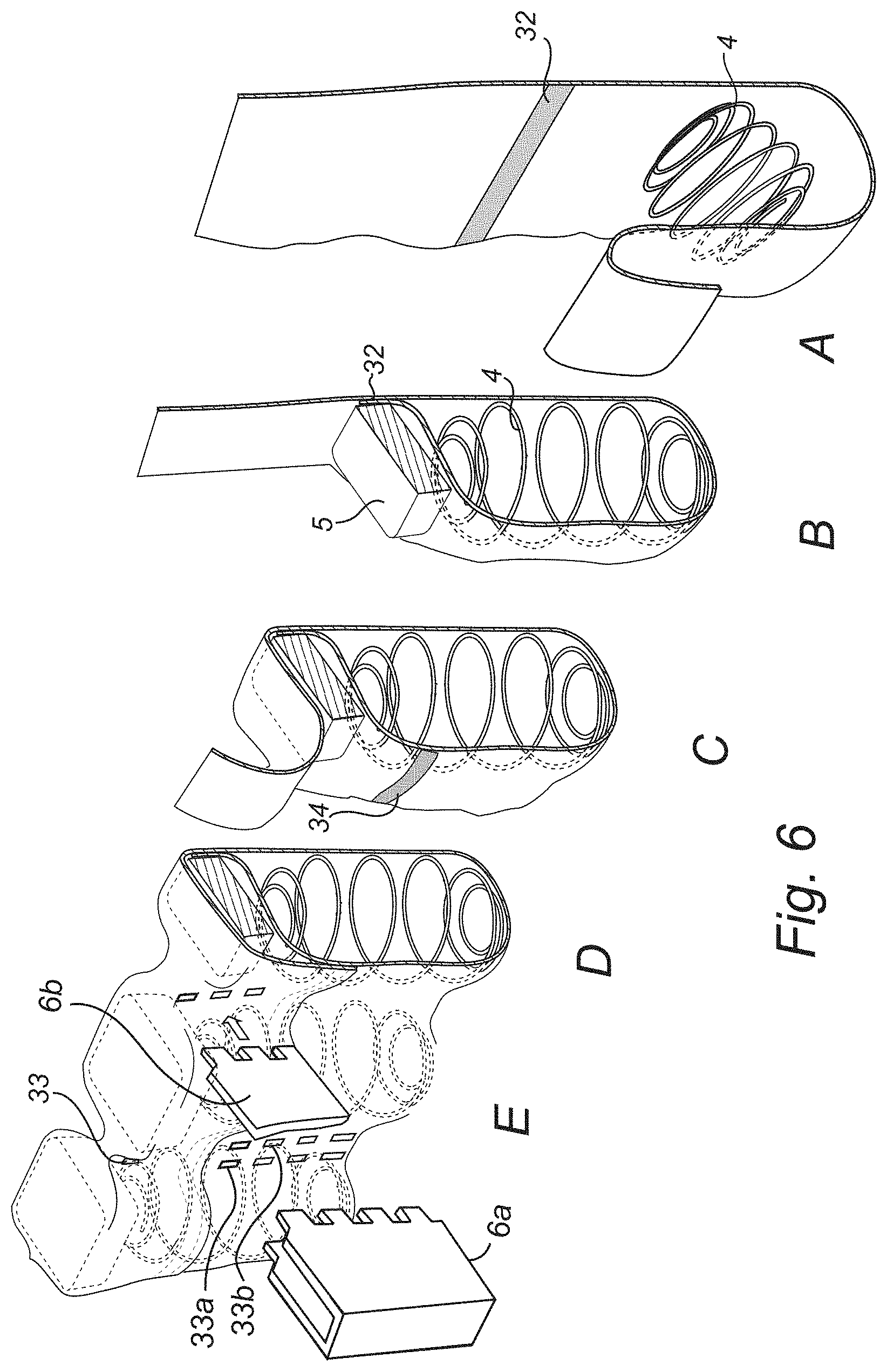 Patent US11793320 Figure 4 – Low density pocket spring mattress with integrated cushioning pads