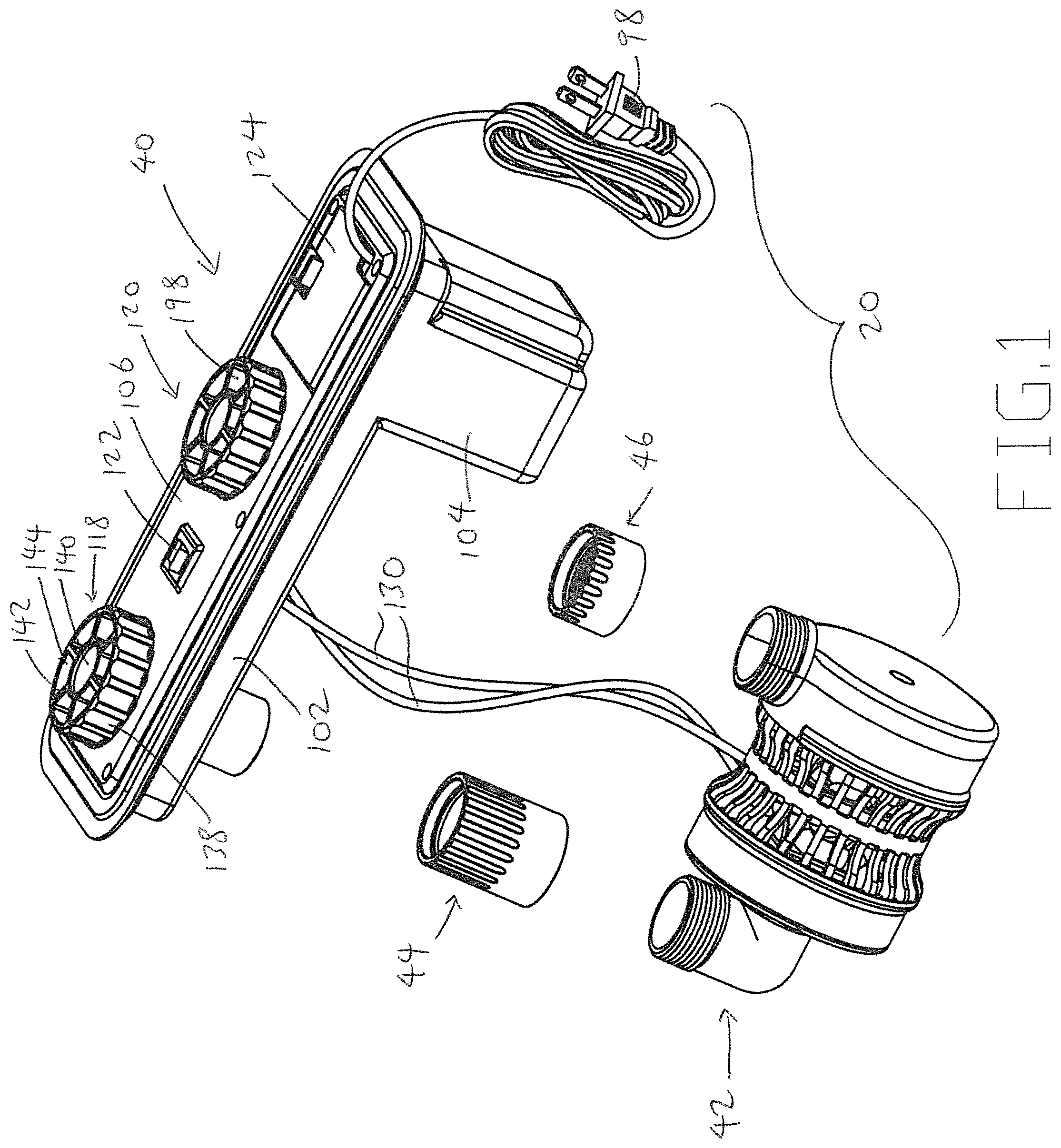 Patent US11793321 Figure 1 – Built-in air pump assembly