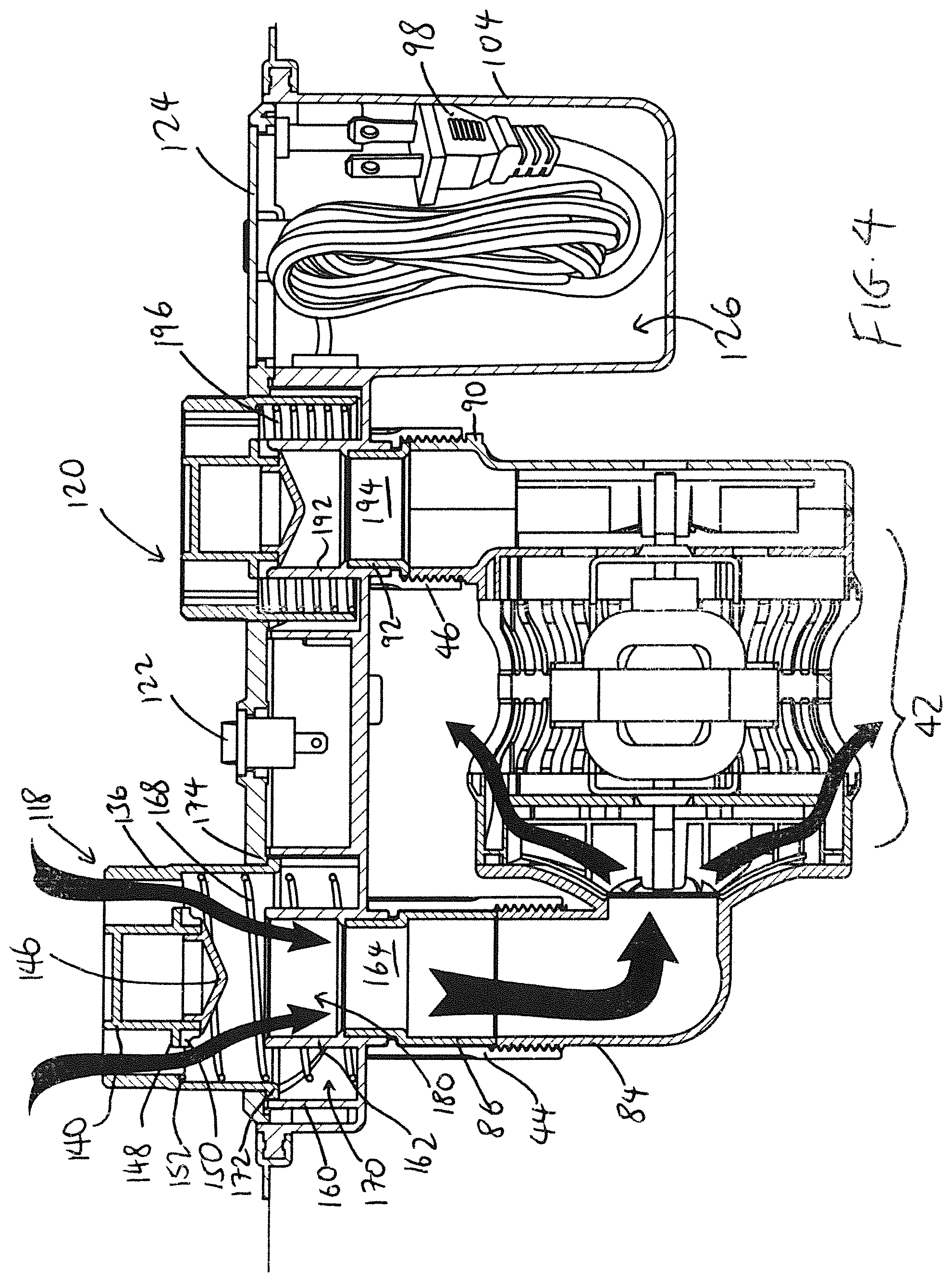 Patent US11793321 Figure 5 – Built-in air pump assembly