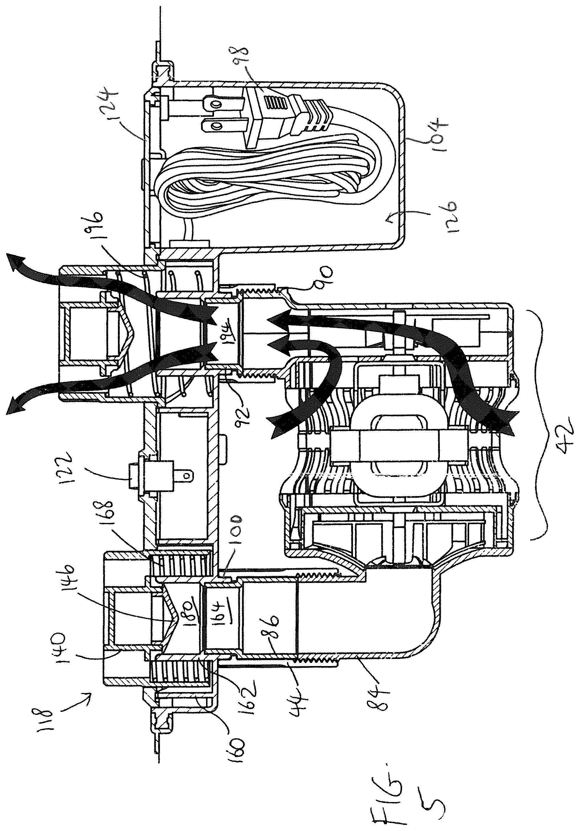 Patent US11793321 Figure 6 – Built-in air pump assembly
