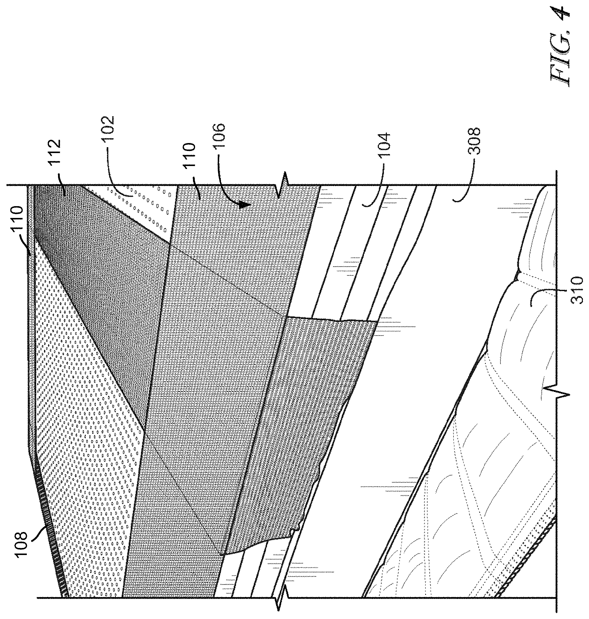 Patent US11793324 Figure 4 – Mattress assembly
