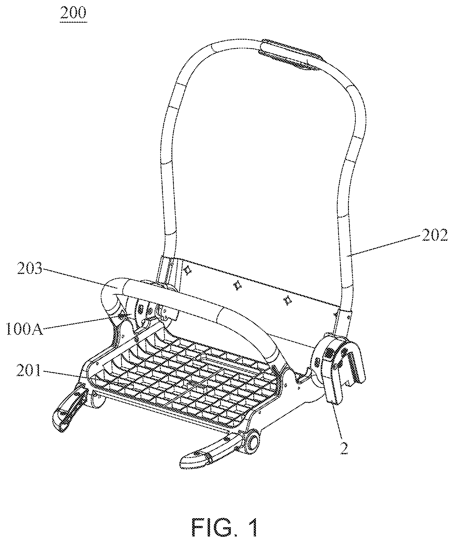 Patent US11793325 Figure 1 – Child seat