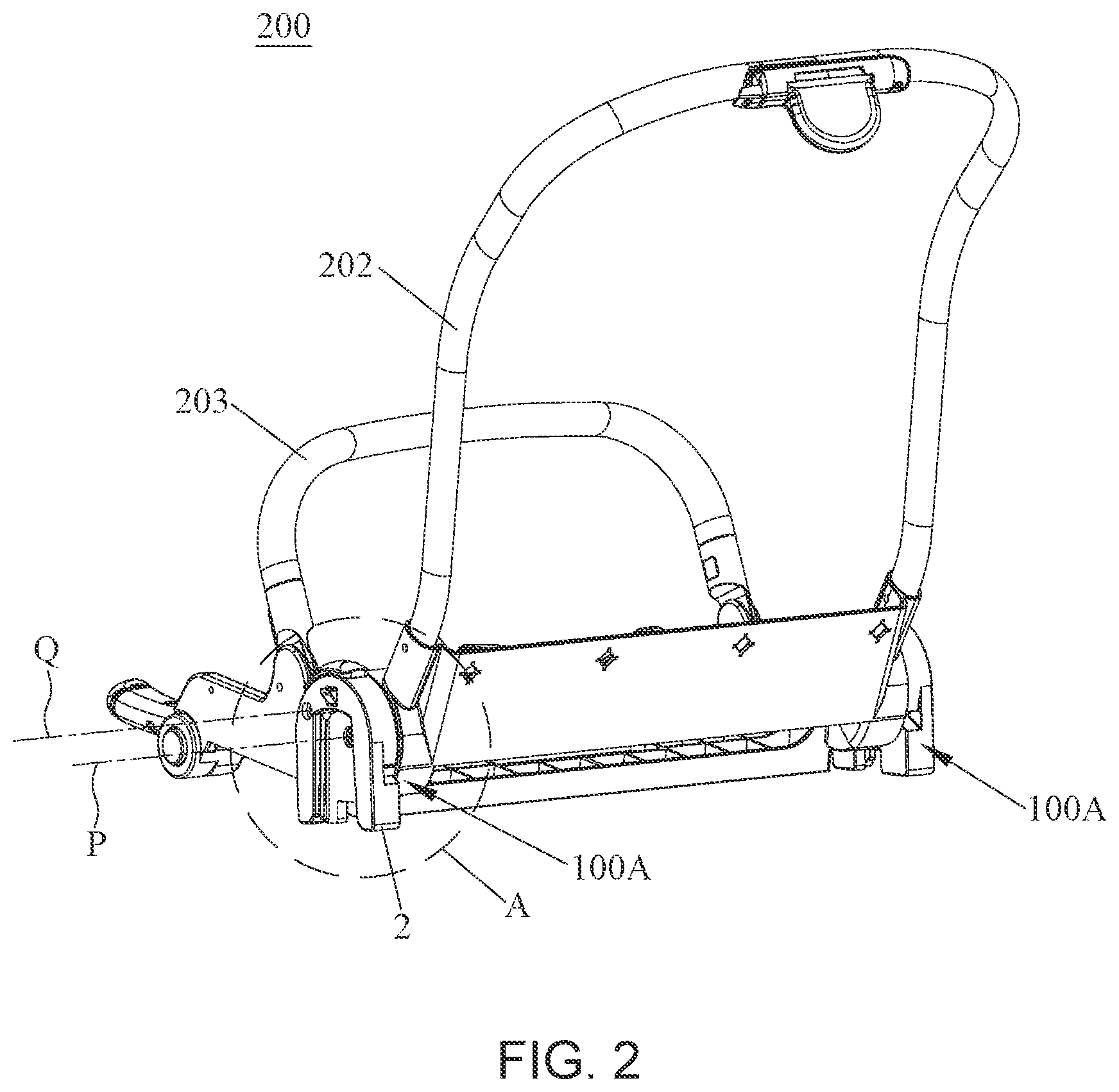 Patent US11793325 Figure 2 – Child seat