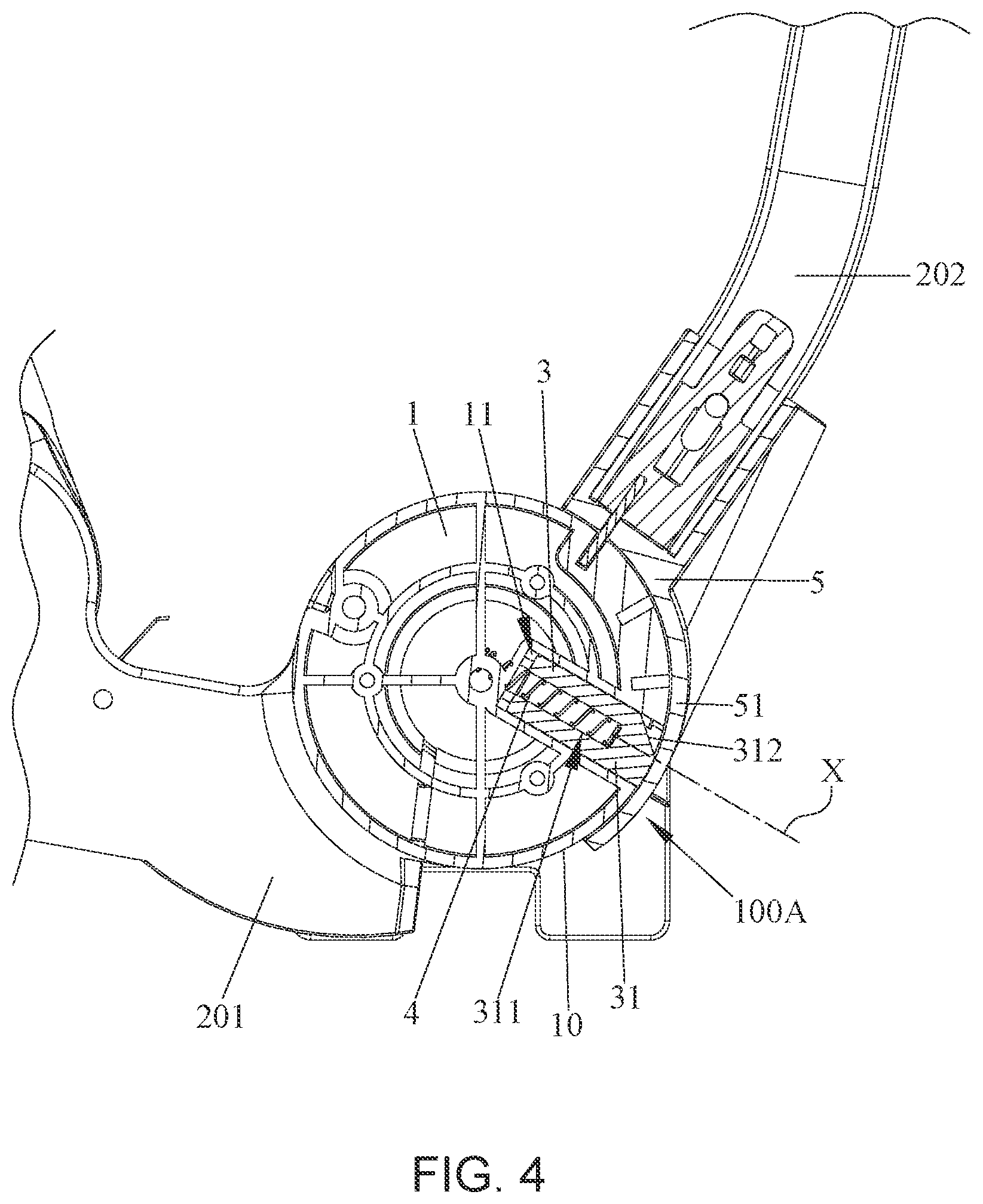 Patent US11793325 Figure 4 – Child seat
