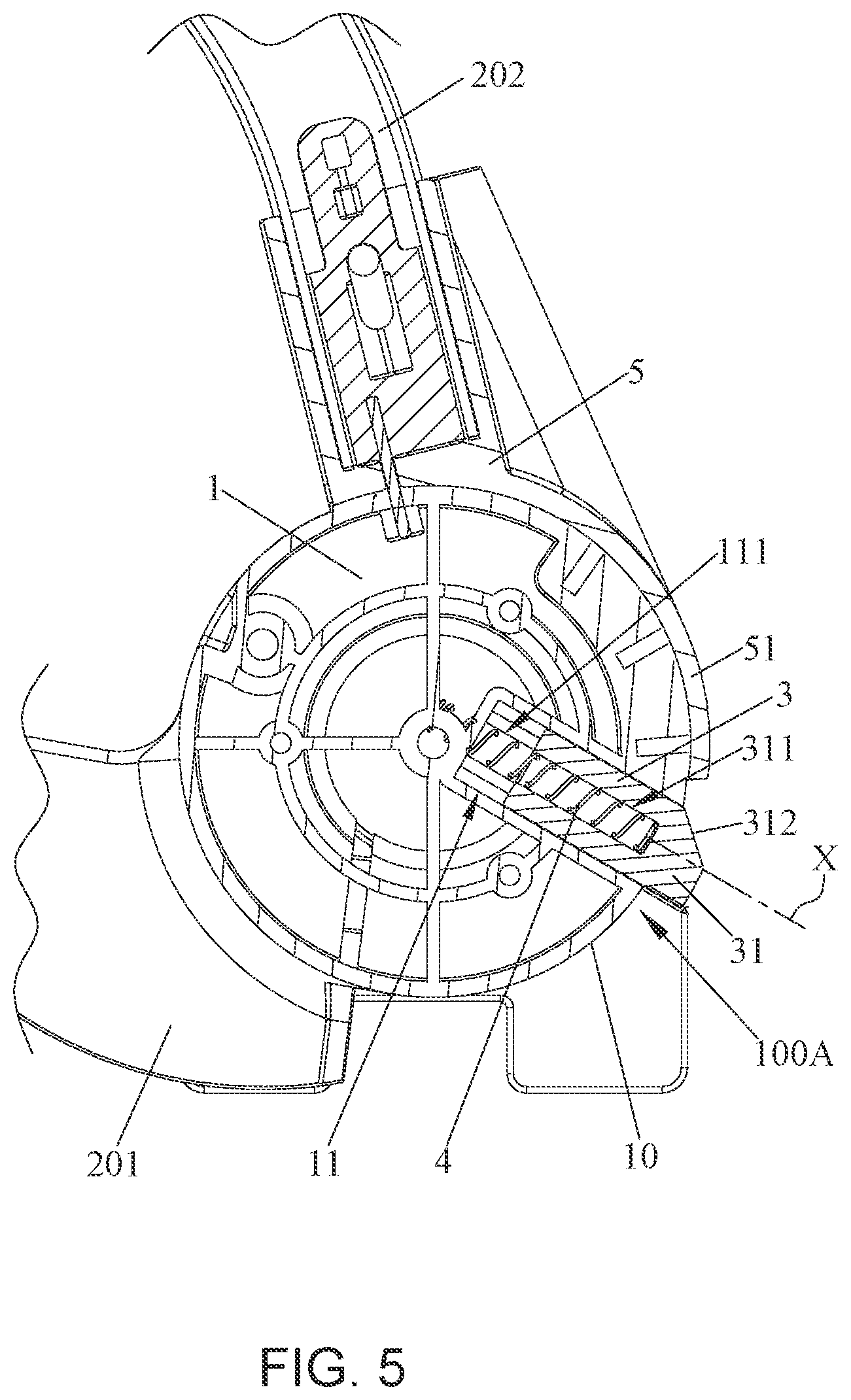 Patent US11793325 Figure 5 – Child seat