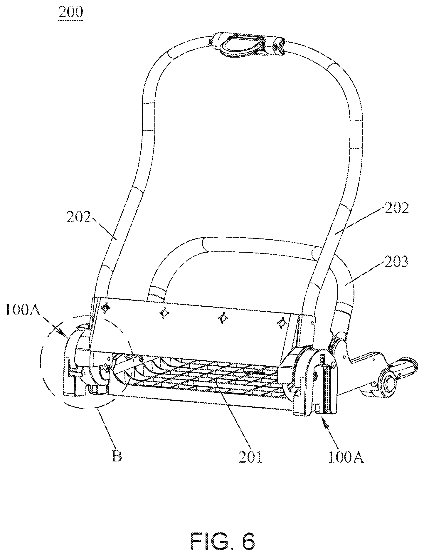 Patent US11793325 Figure 6 – Child seat