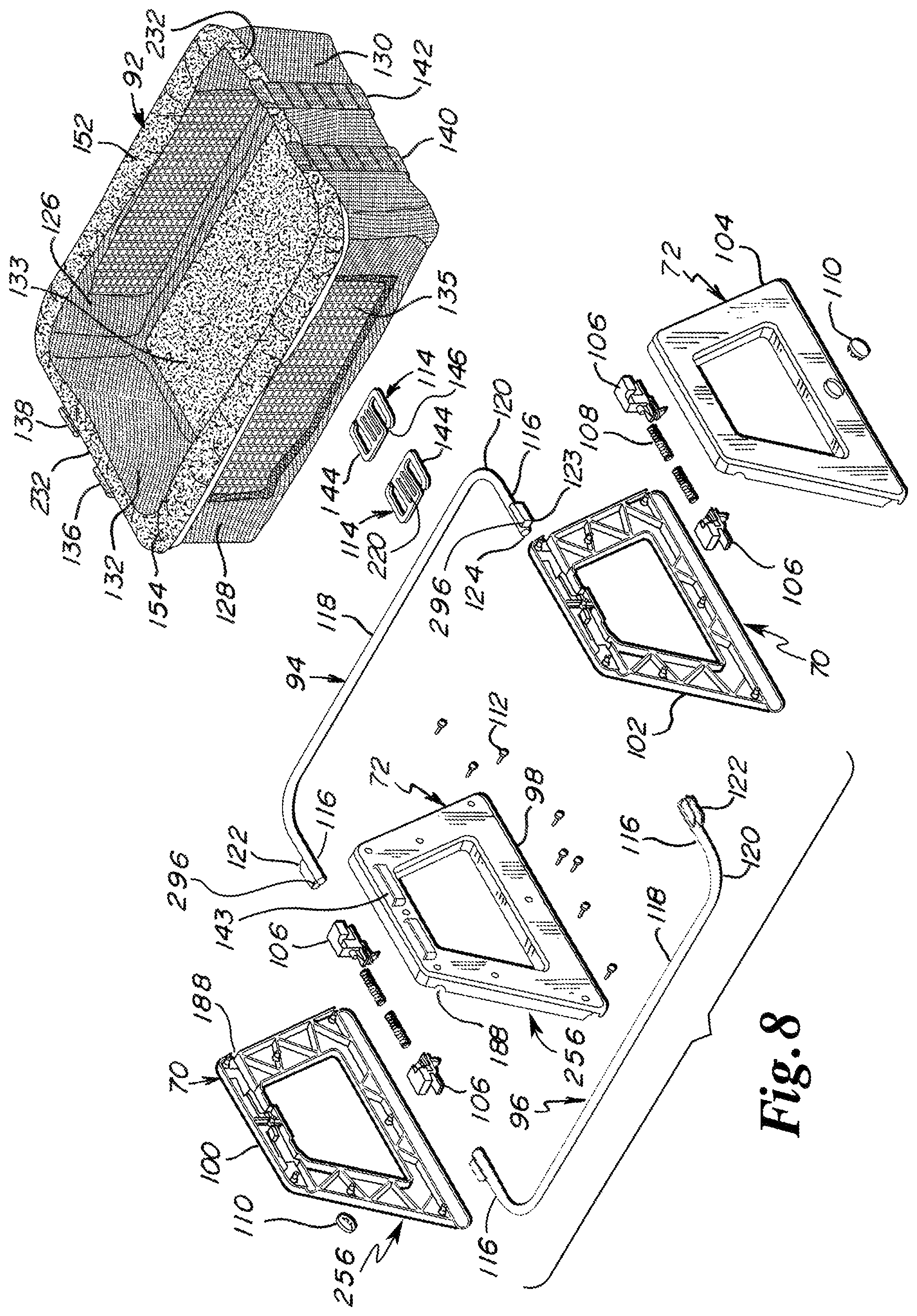 Patent US11793326 Figure 8 – Bassinet apparatus