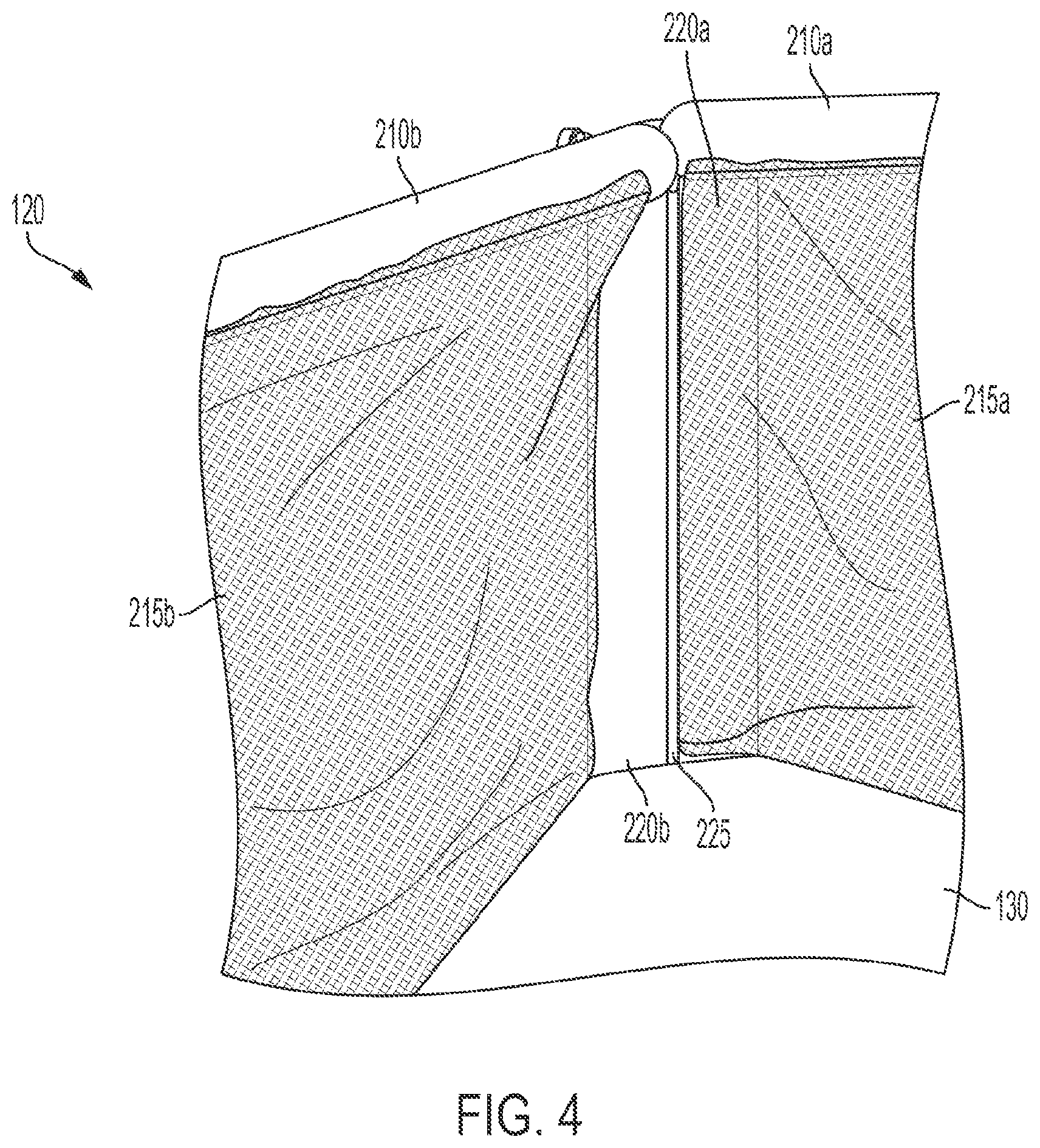 Patent US11793327 Figure 4 – Co-sleeper bassinet with collapsible wall panels