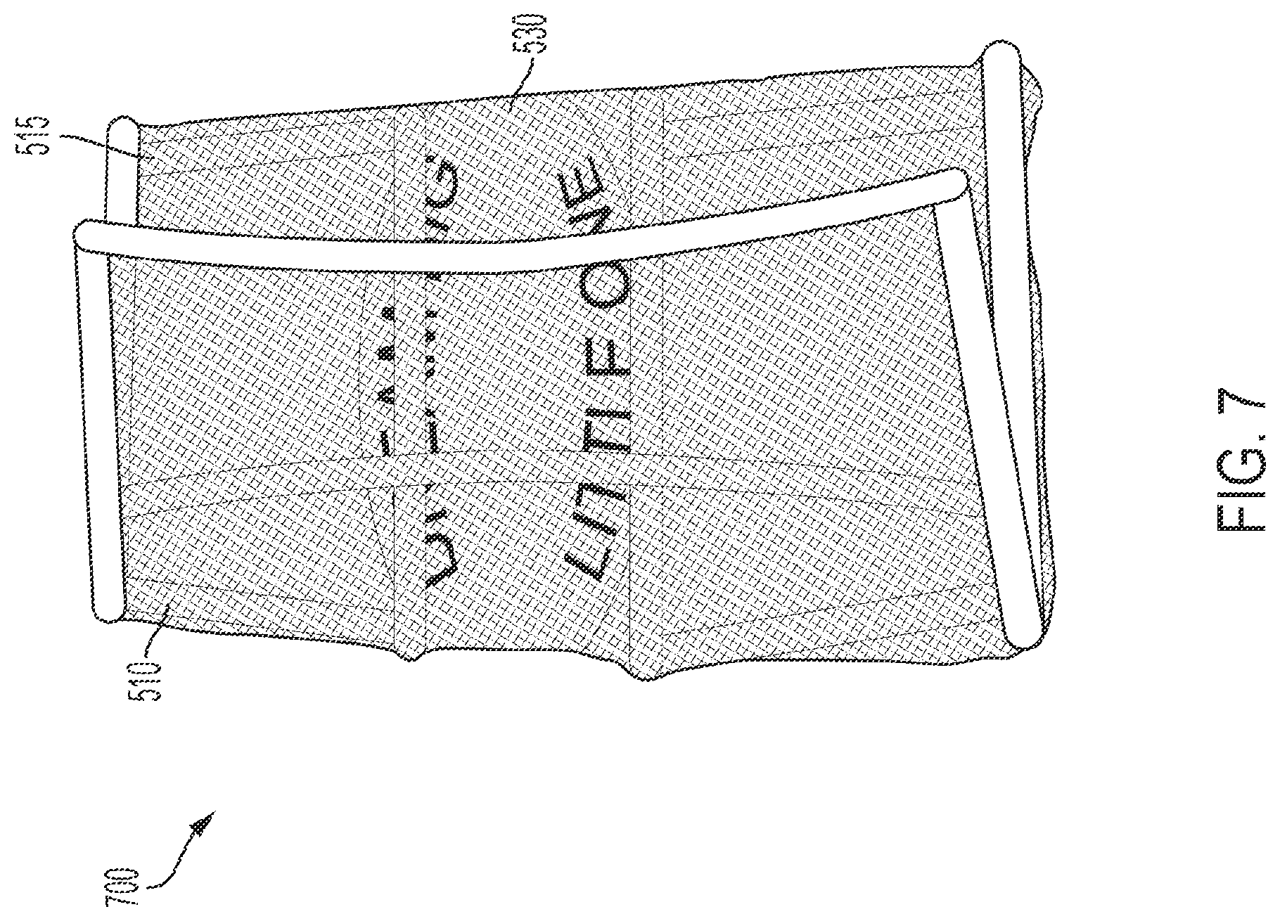 Patent US11793327 Figure 7 – Co-sleeper bassinet with collapsible wall panels