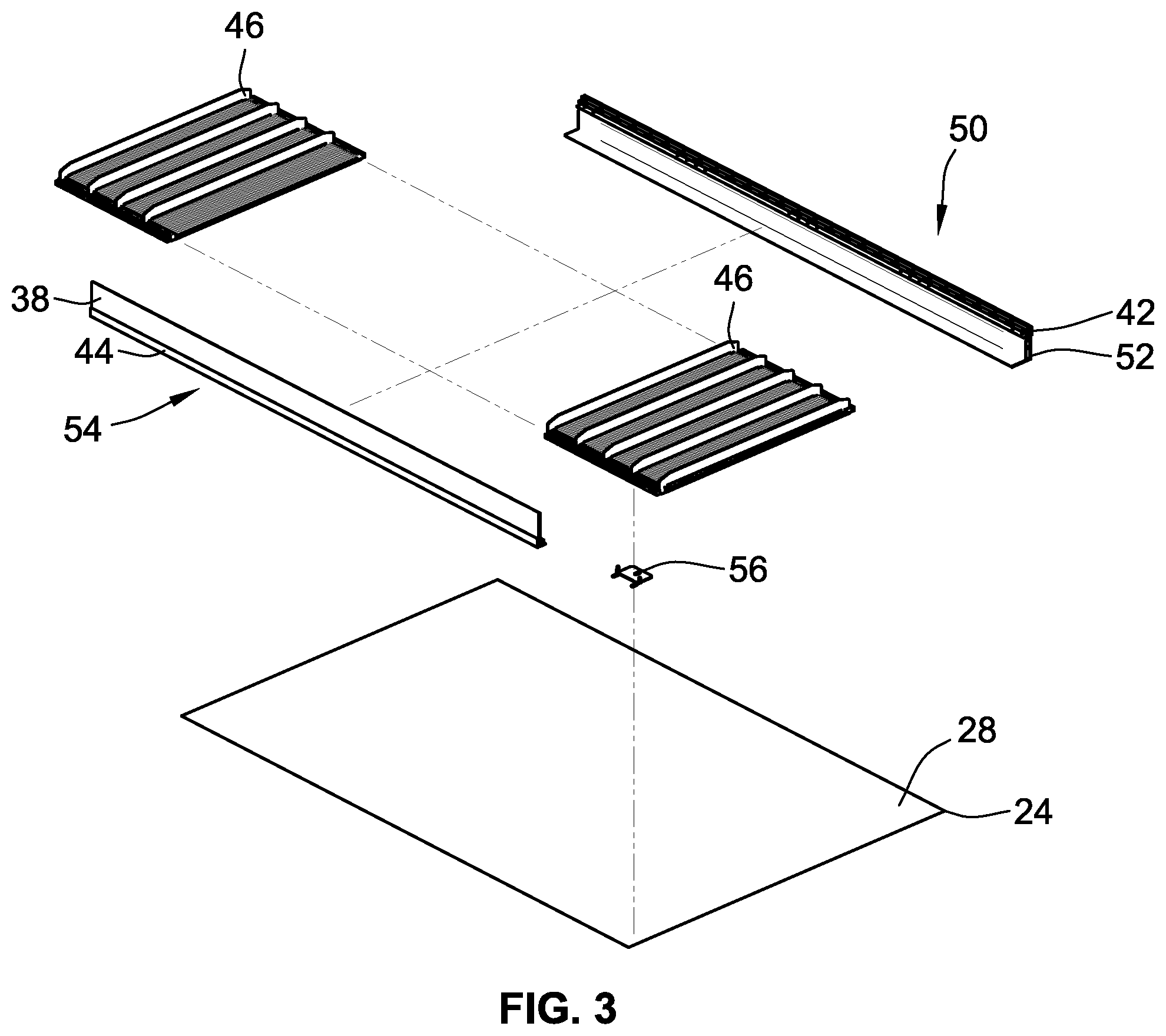 Patent US11793328 Figure 3 – Retail merchandise tray and display incorporating same