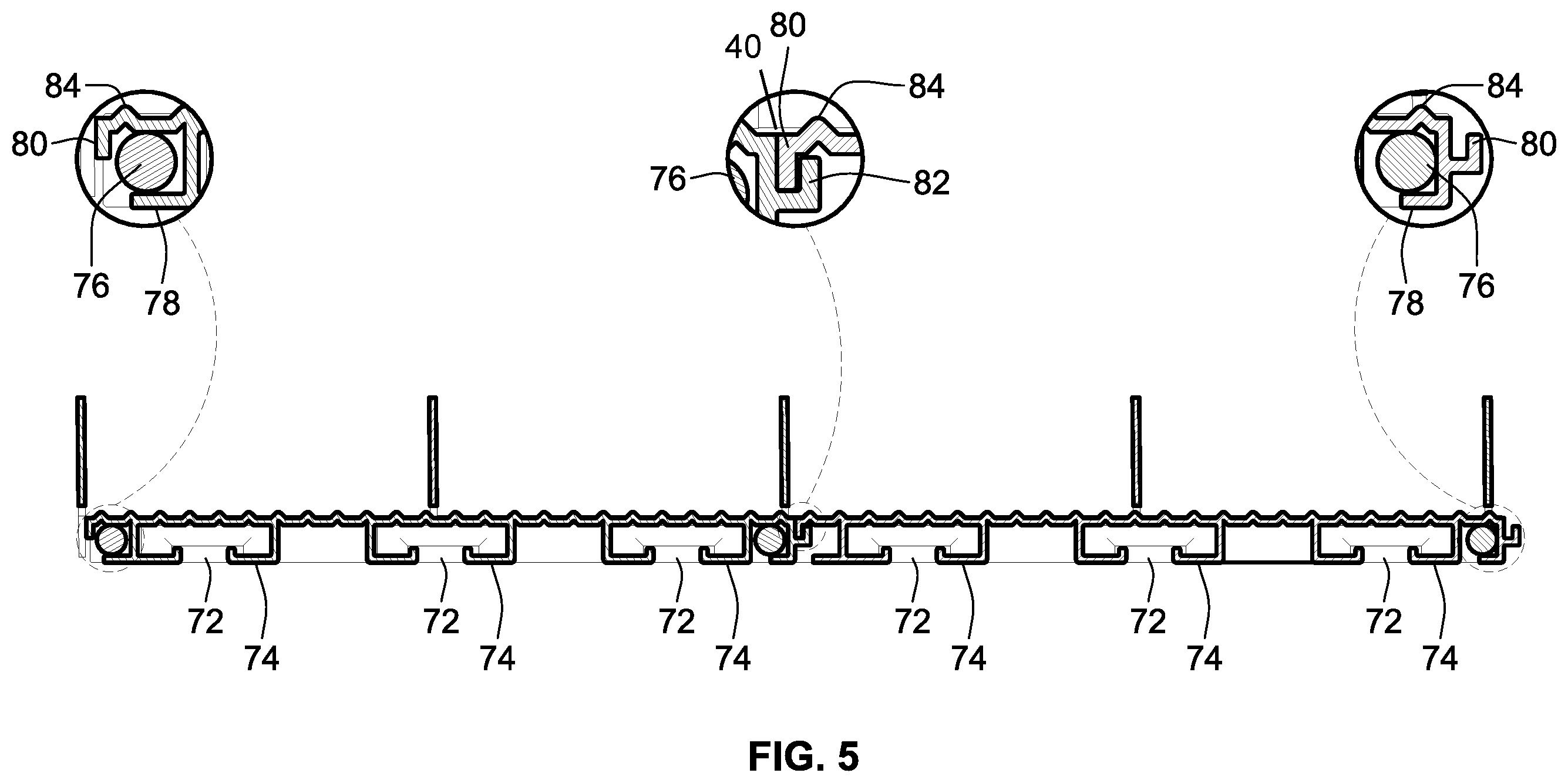 Patent US11793328 Figure 5 – Retail merchandise tray and display incorporating same