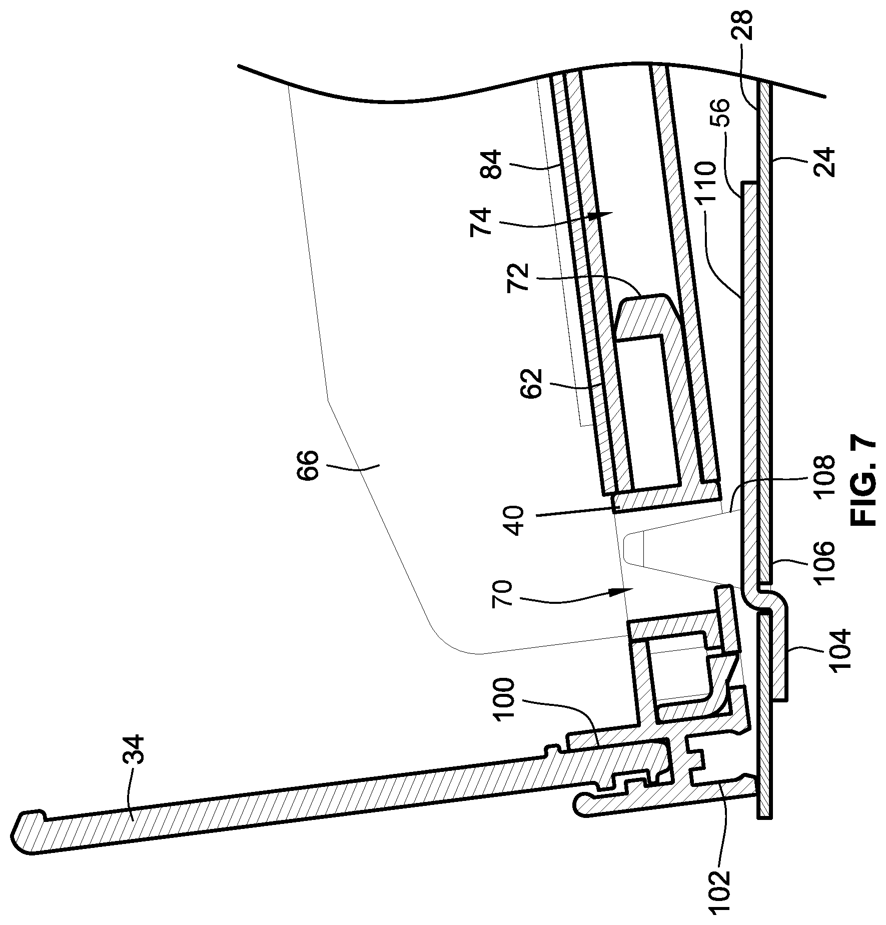 Patent US11793328 Figure 7 – Retail merchandise tray and display incorporating same