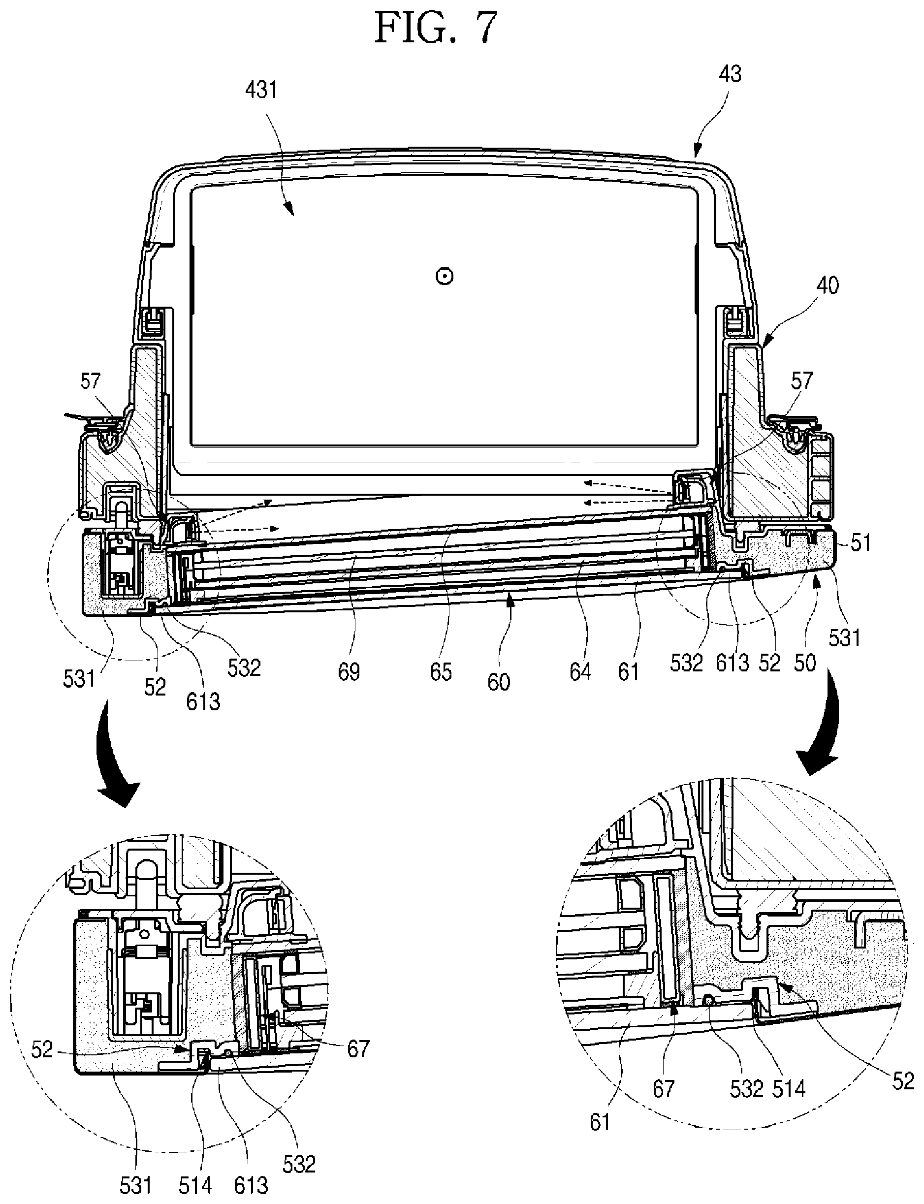 Patent US11793330 Figure 7 – Refrigerator