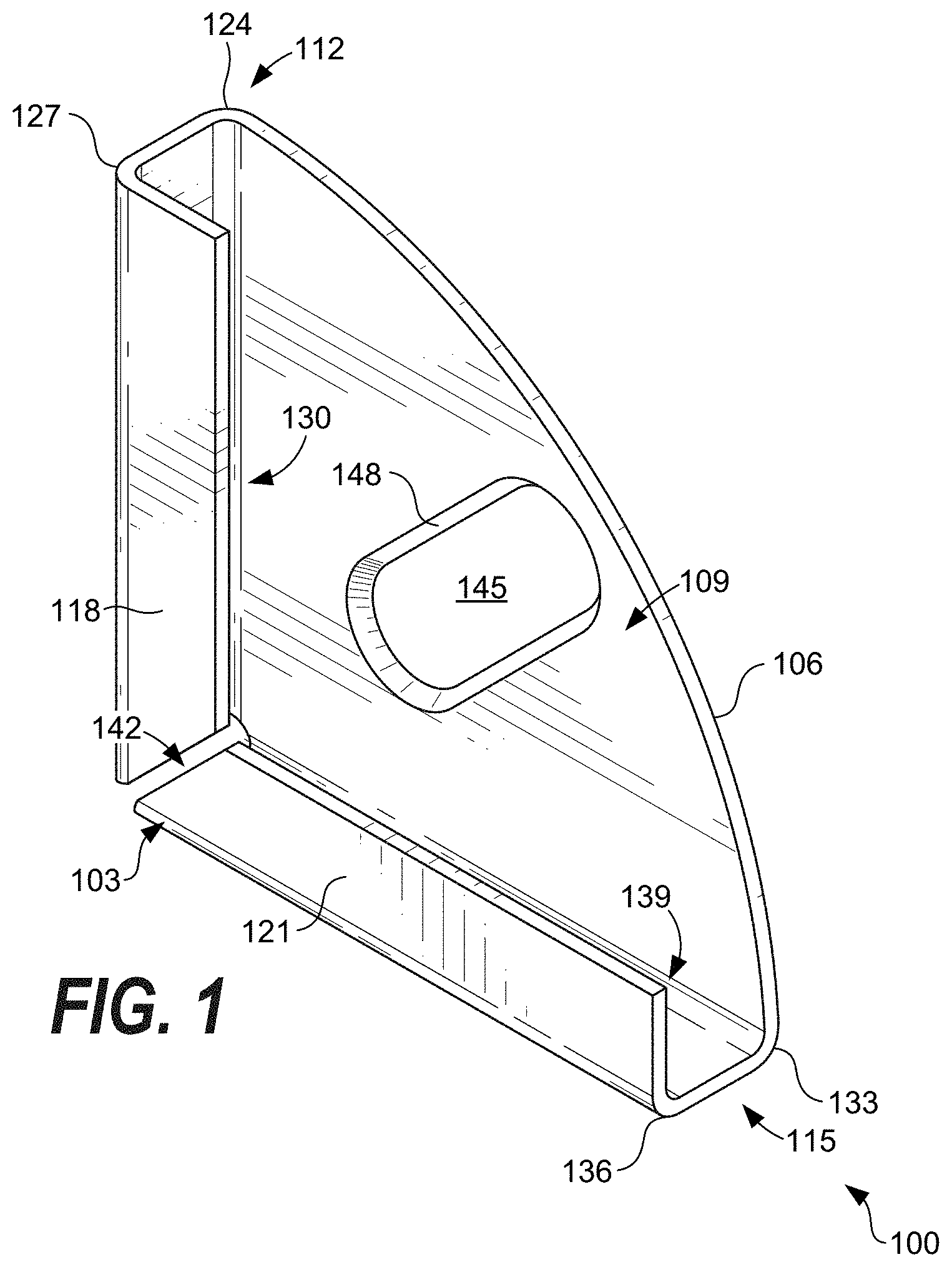 Patent US11793332 Figure 1 – Mounting bracket for securing objects to walls or other surfaces