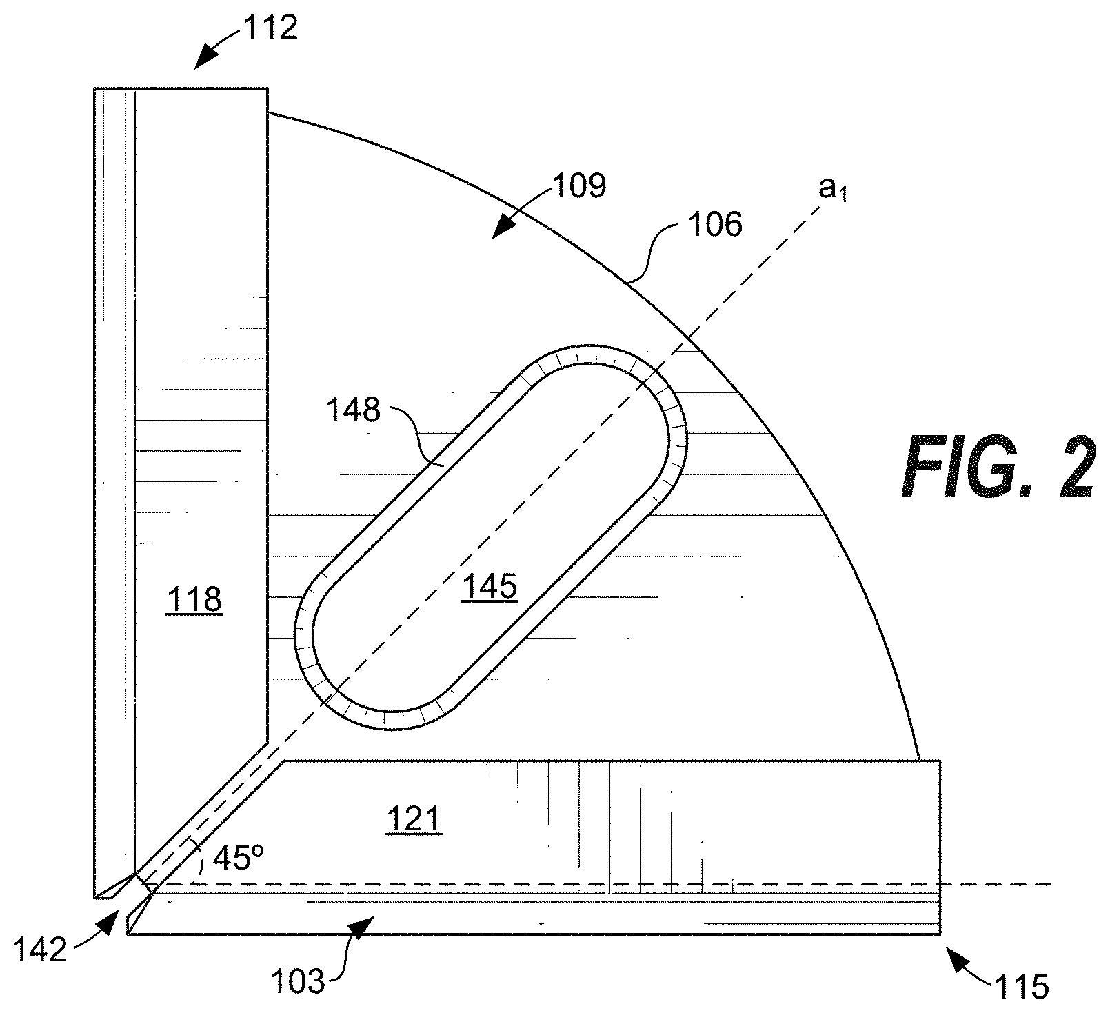 Patent US11793332 Figure 2 – Mounting bracket for securing objects to walls or other surfaces