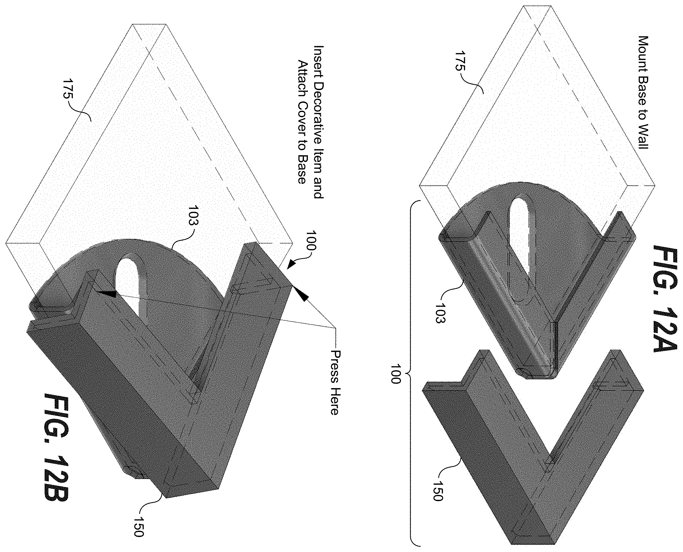 Patent US11793332 Figure 10 – Mounting bracket for securing objects to walls or other surfaces