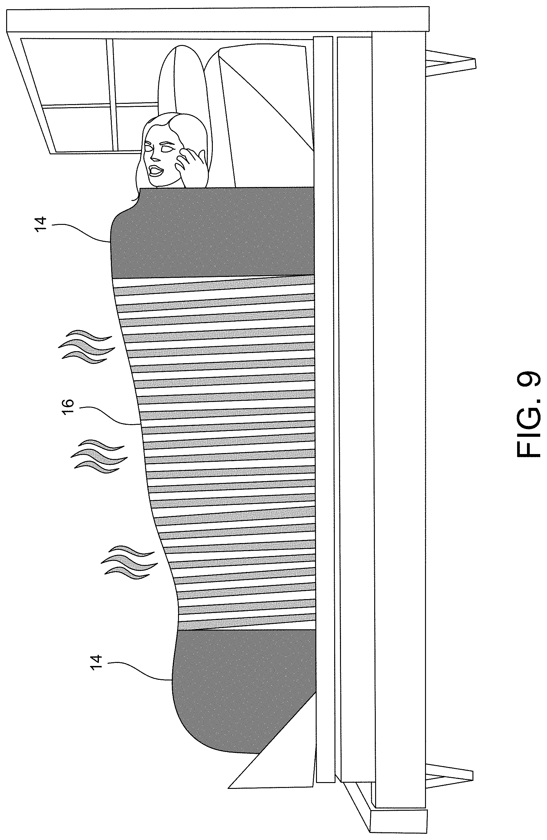 Patent US11793333 Figure 9 – Bed covering system