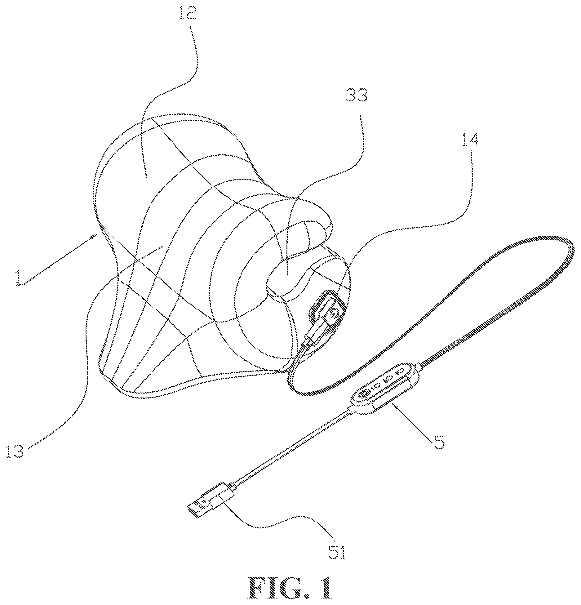 Patent US11793334 Figure 1 – Protective case of cervical traction pillow and cervical traction pillow
