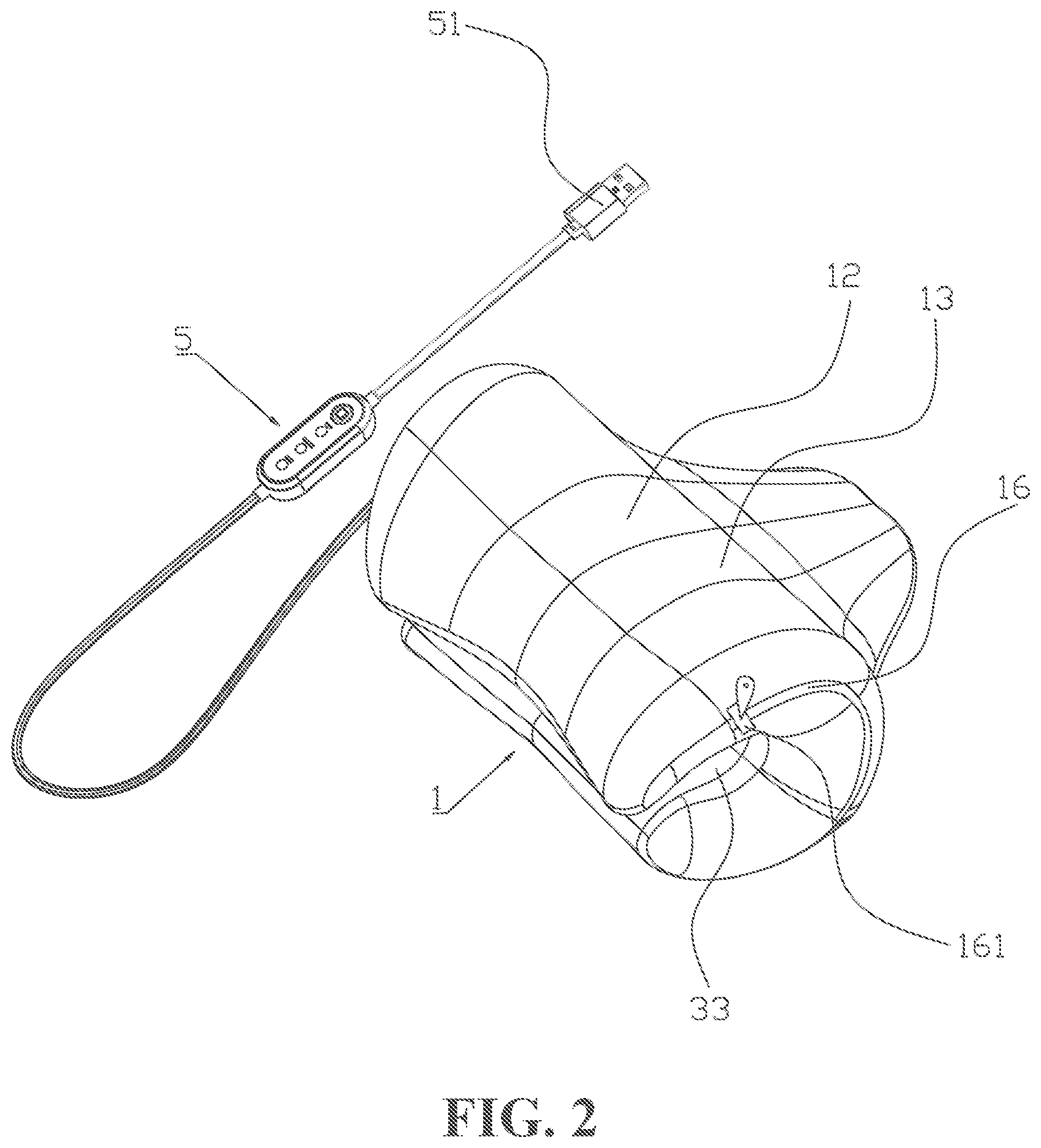 Patent US11793334 Figure 2 – Protective case of cervical traction pillow and cervical traction pillow
